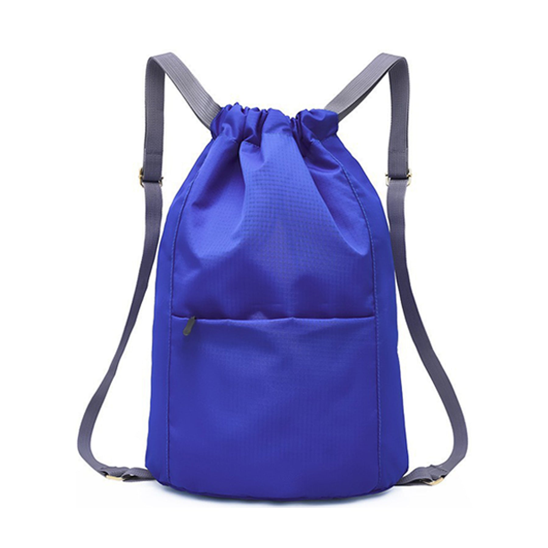 Drawstring Backpack With Zipper Pocket