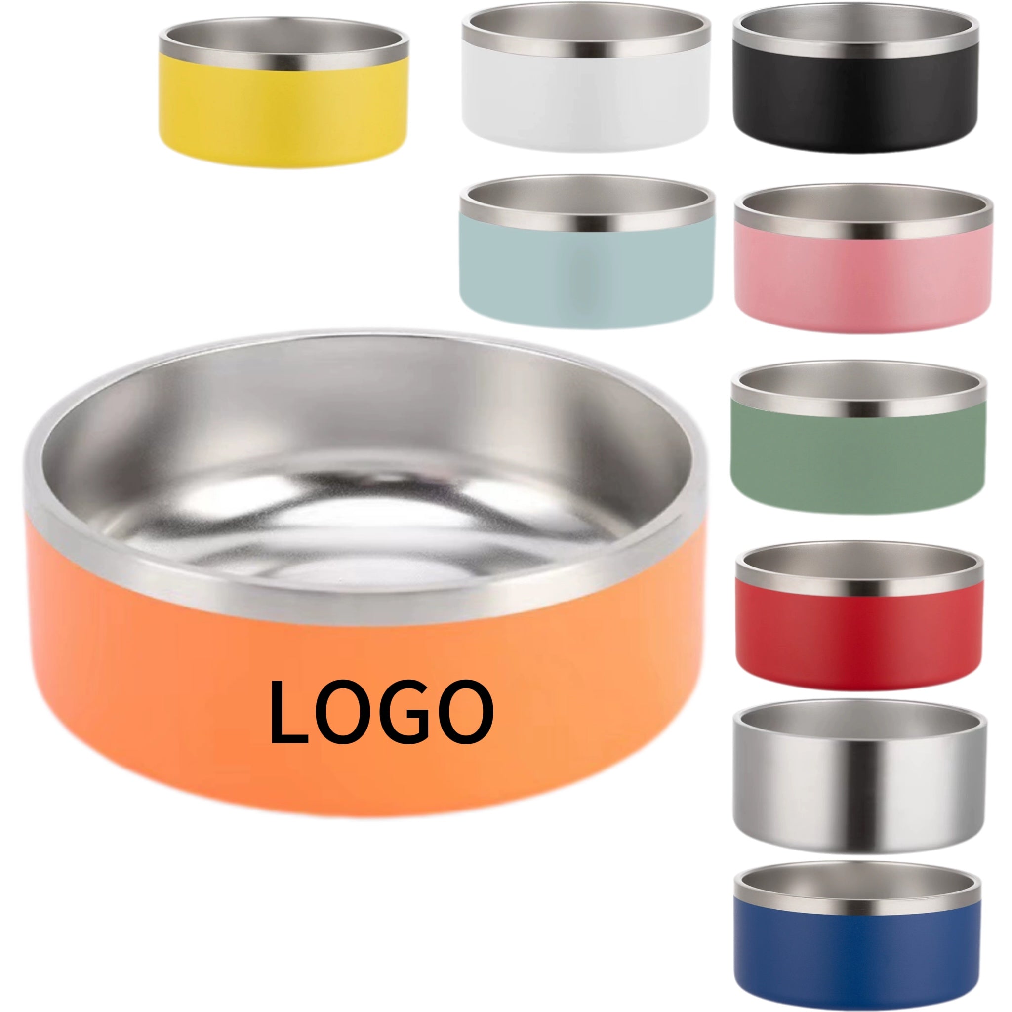 42 Oz 304 Double-Layer Thickened Large-Capacity Pet Bowl