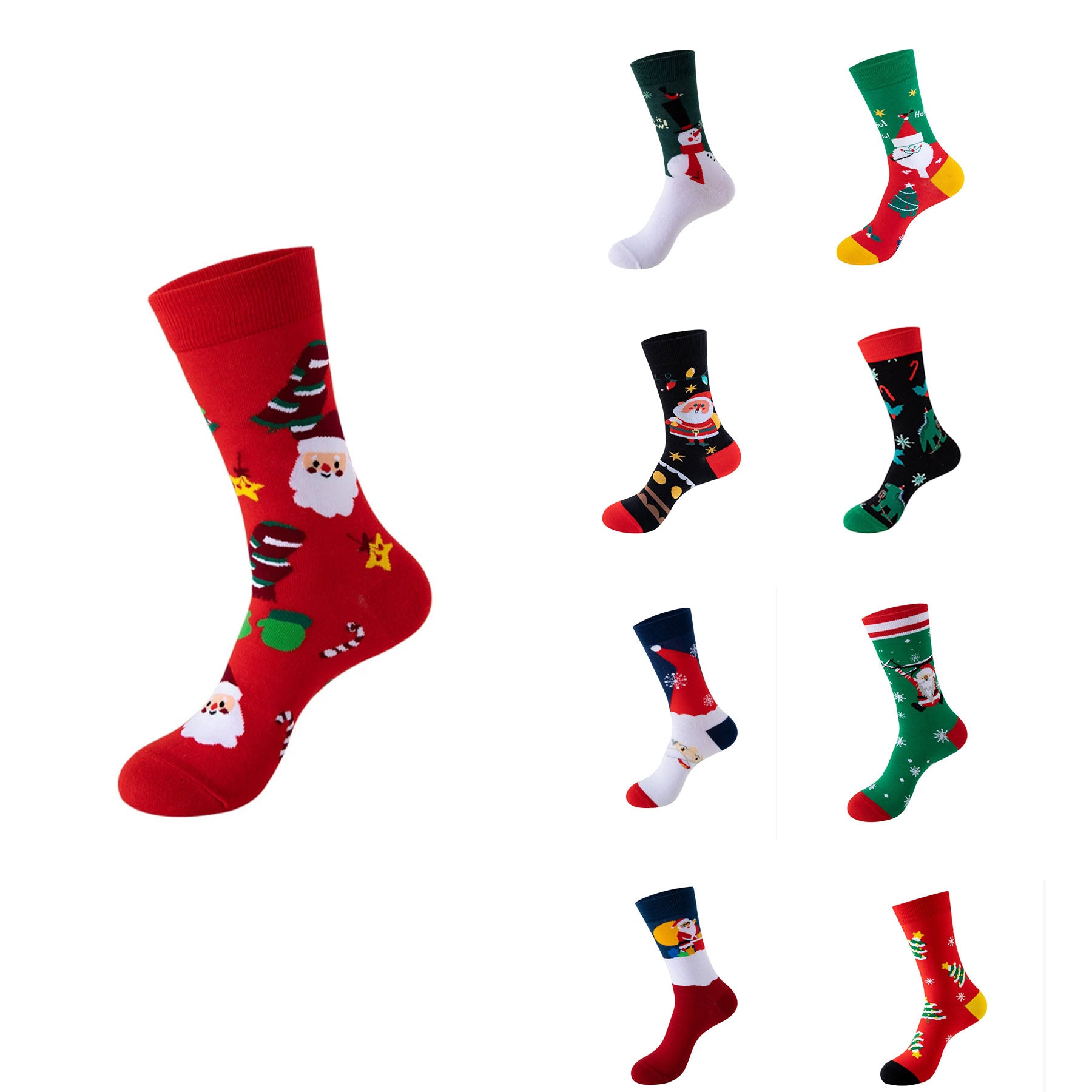 Custom Cotton Christmas Crew Socks