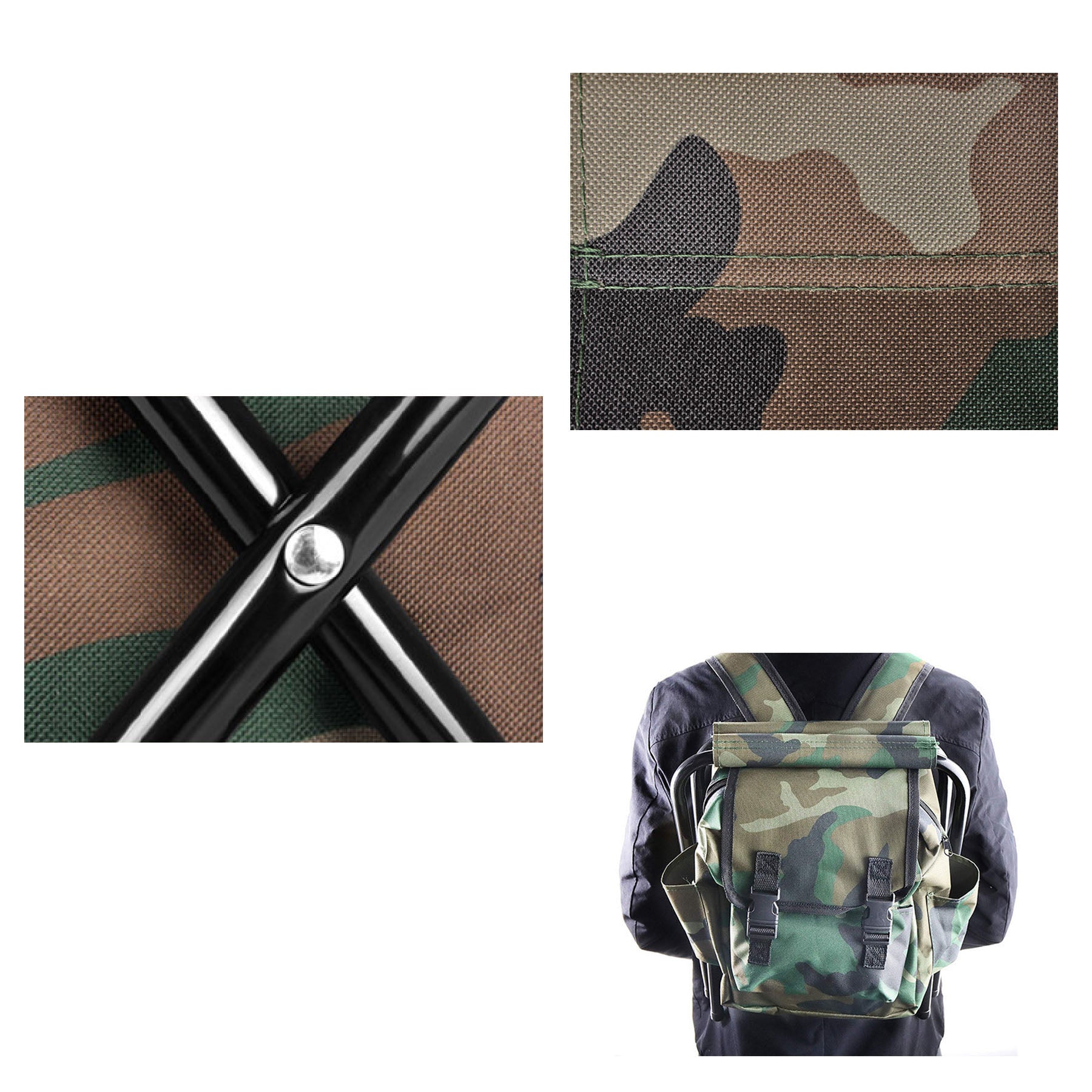 Camouflage Outdoor Portable Backpack Stool