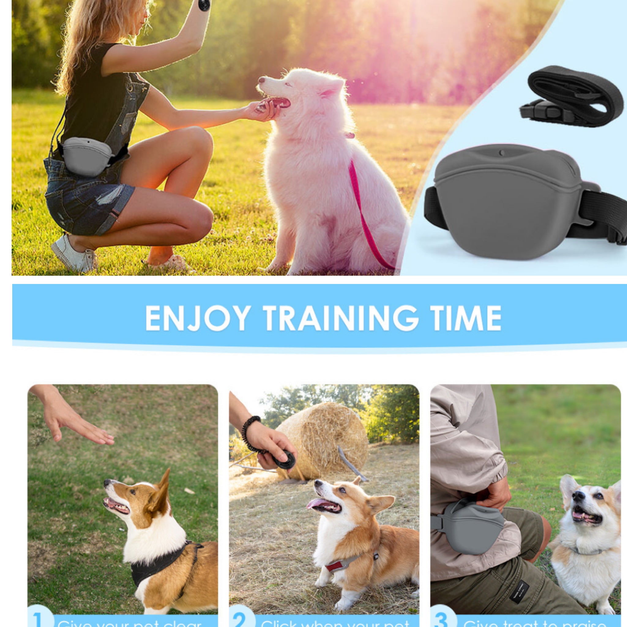 Silicone Pet Training Waist Bag