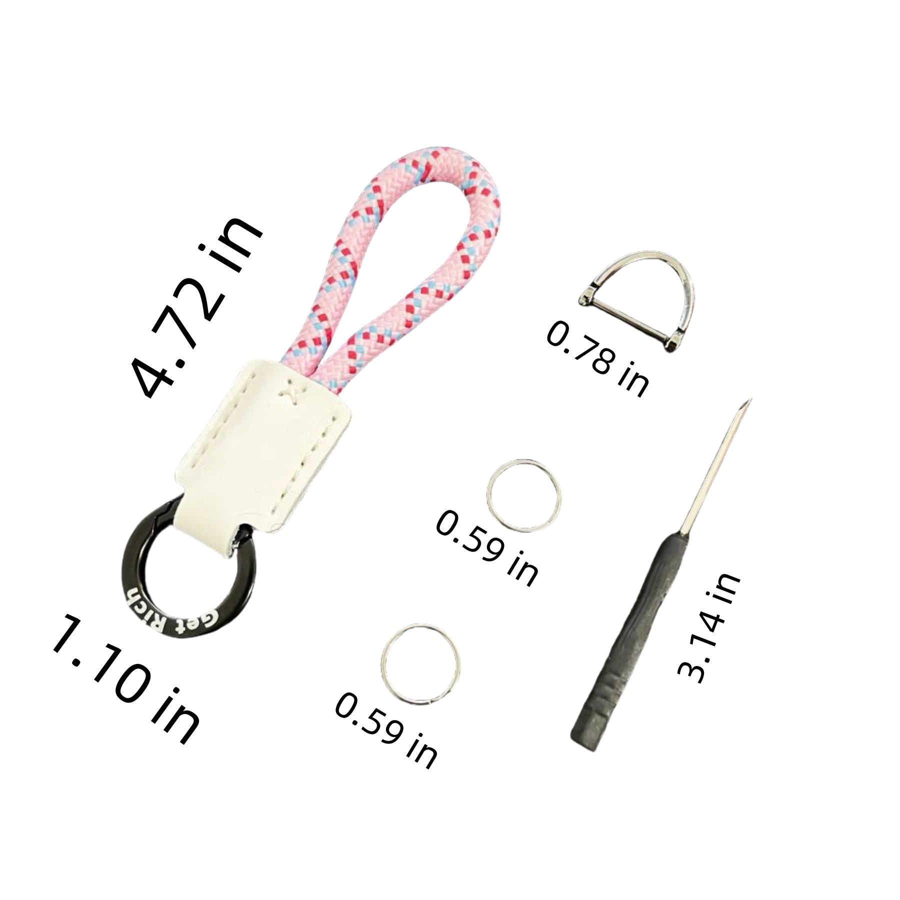 Handmade Braided Cowhide Keychain