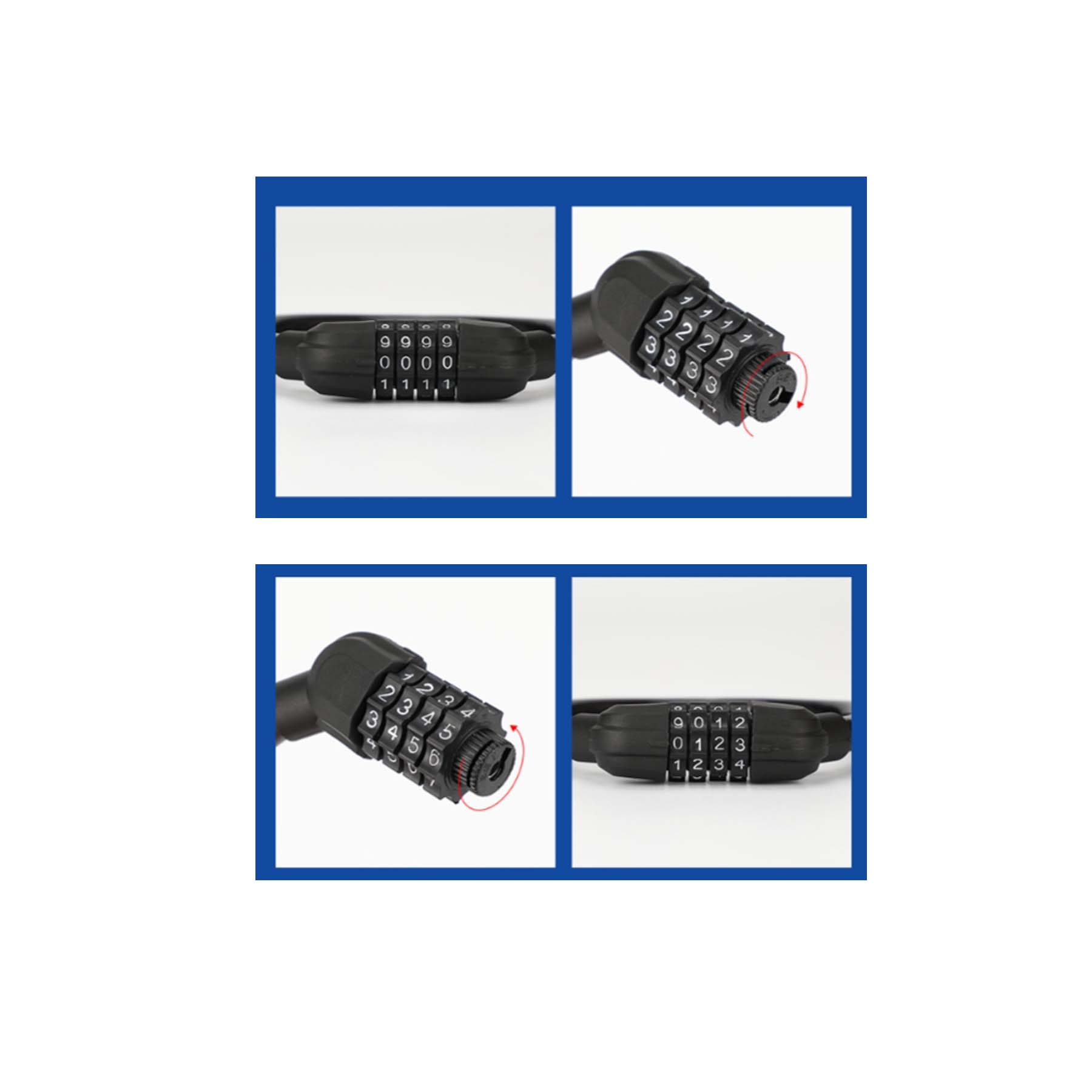 Four Digit Password Bicycle Lock