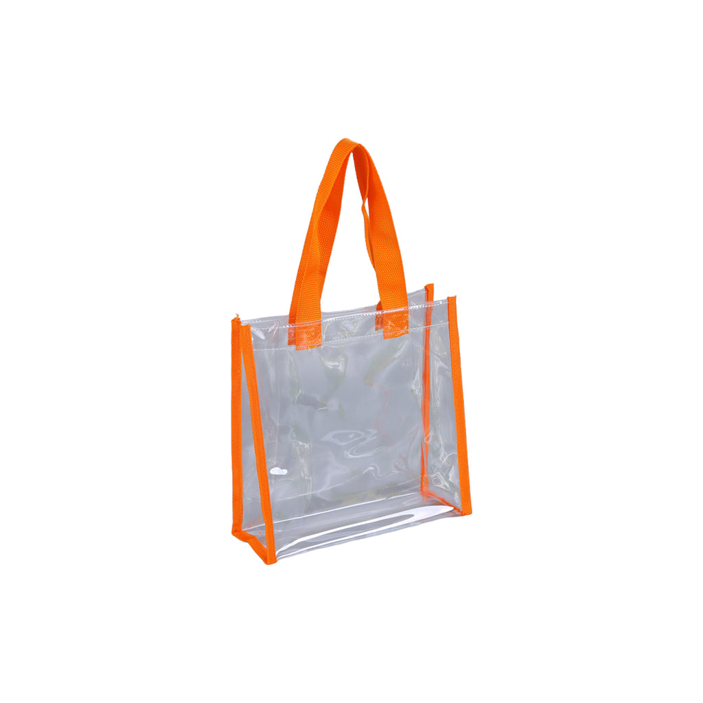 Clear Pvc Tote Bag - Colorful Jelly Style For Beach, Stadium