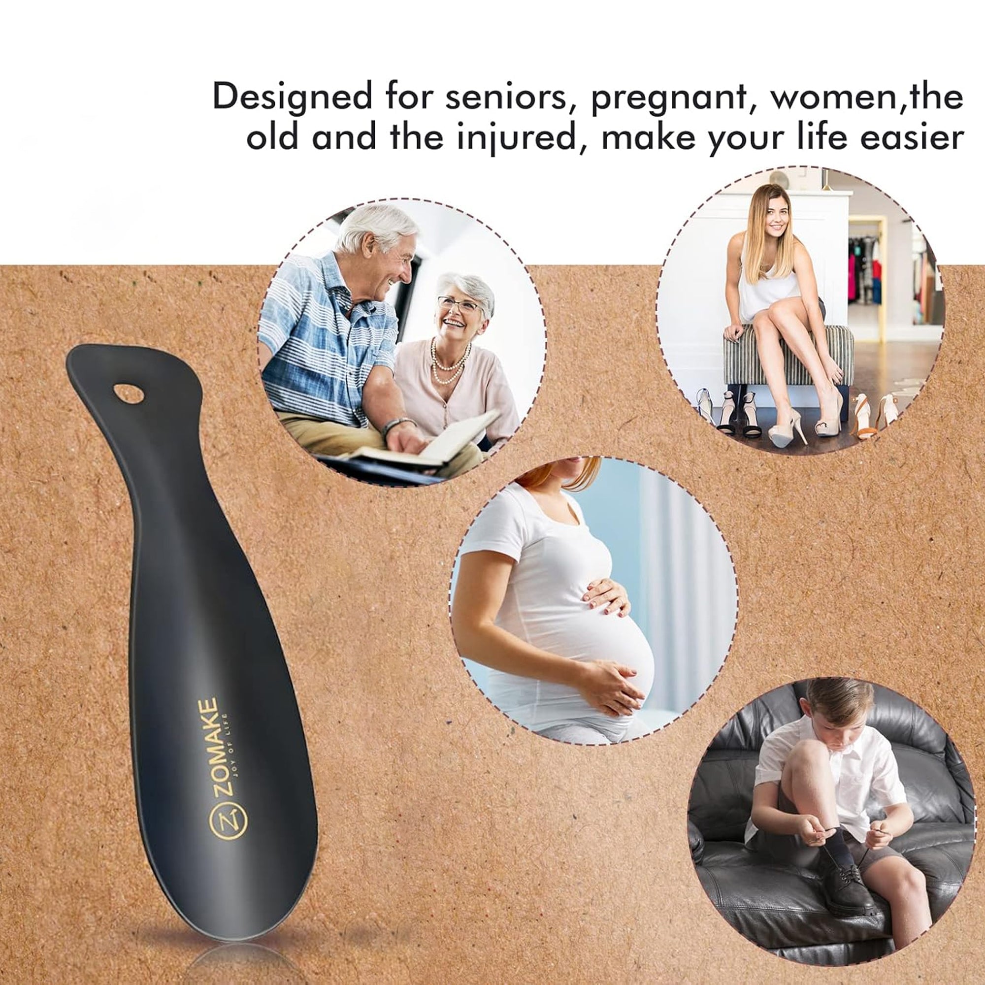 Compact Stainless Steel Shoe Horn For Travel