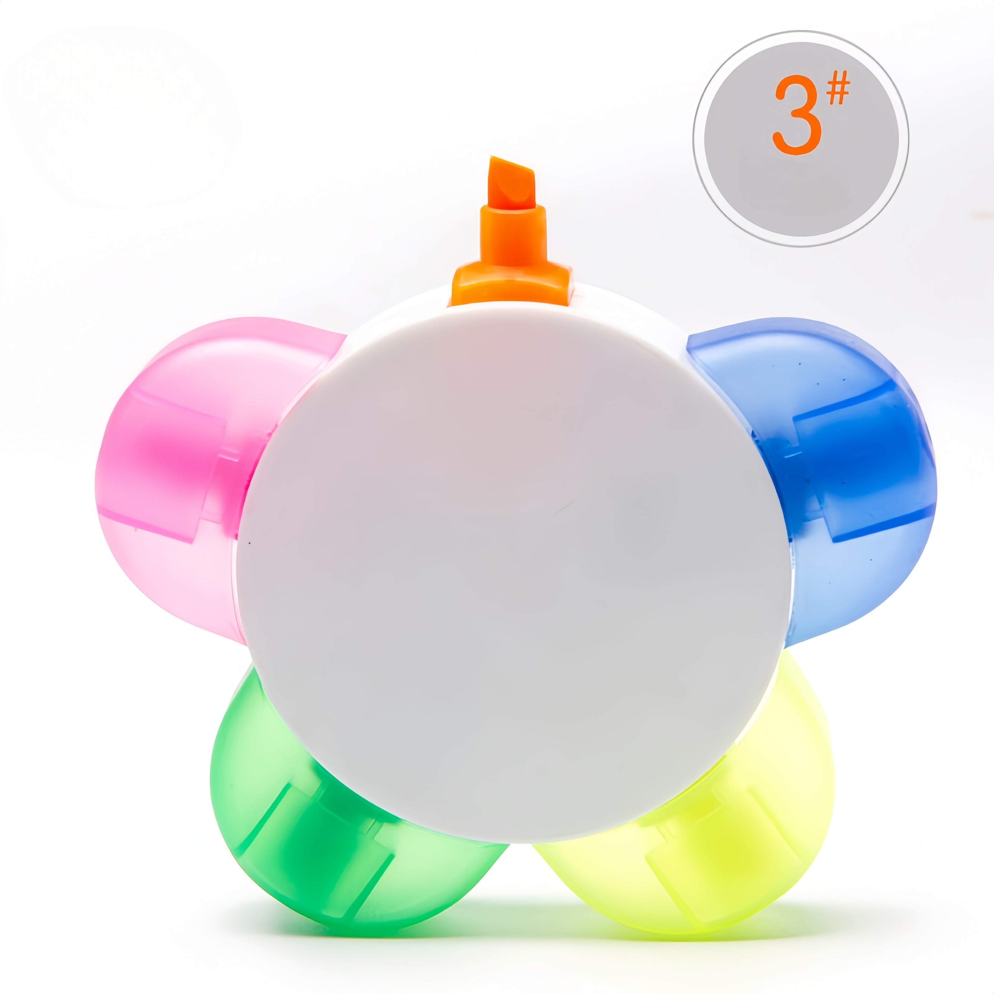 Lovely 5 Color Flower Petal Highlighter Pen