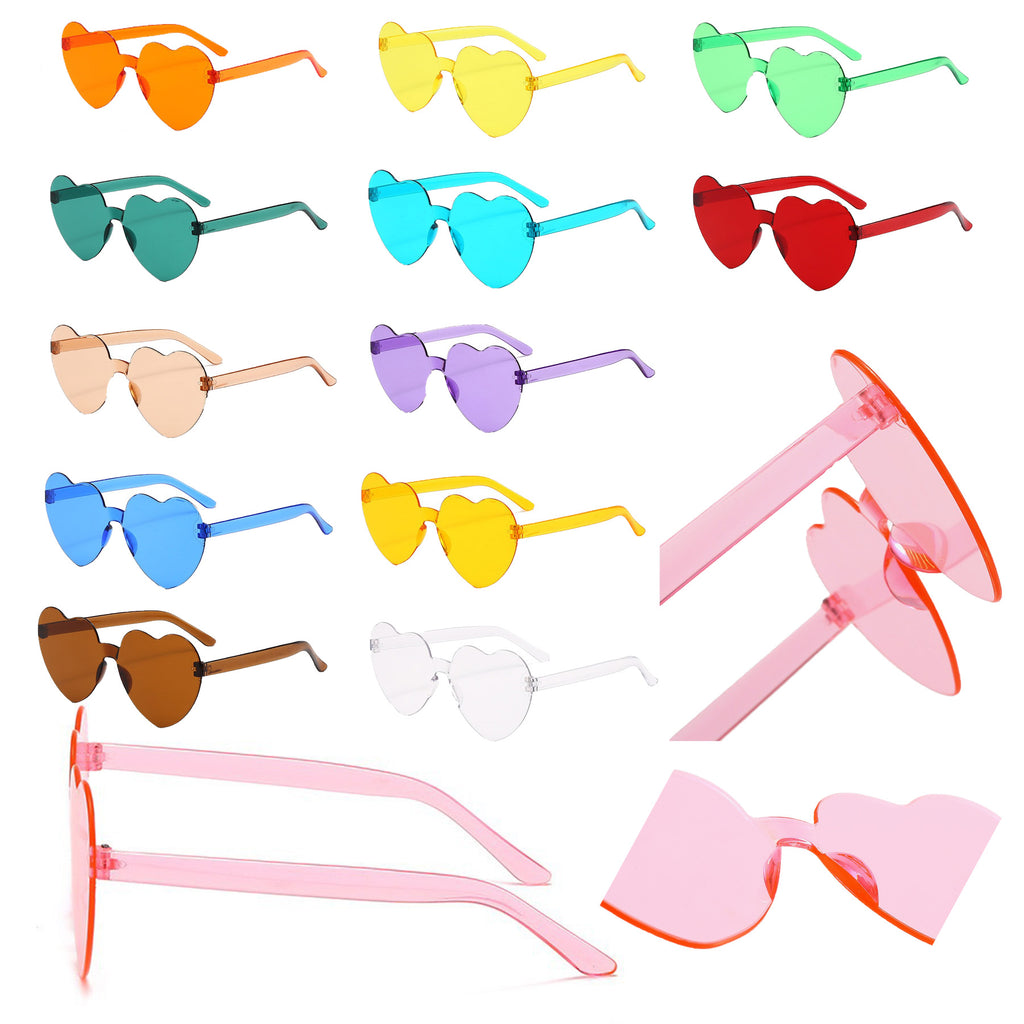 Colorful Heart Shaped Sunglasses