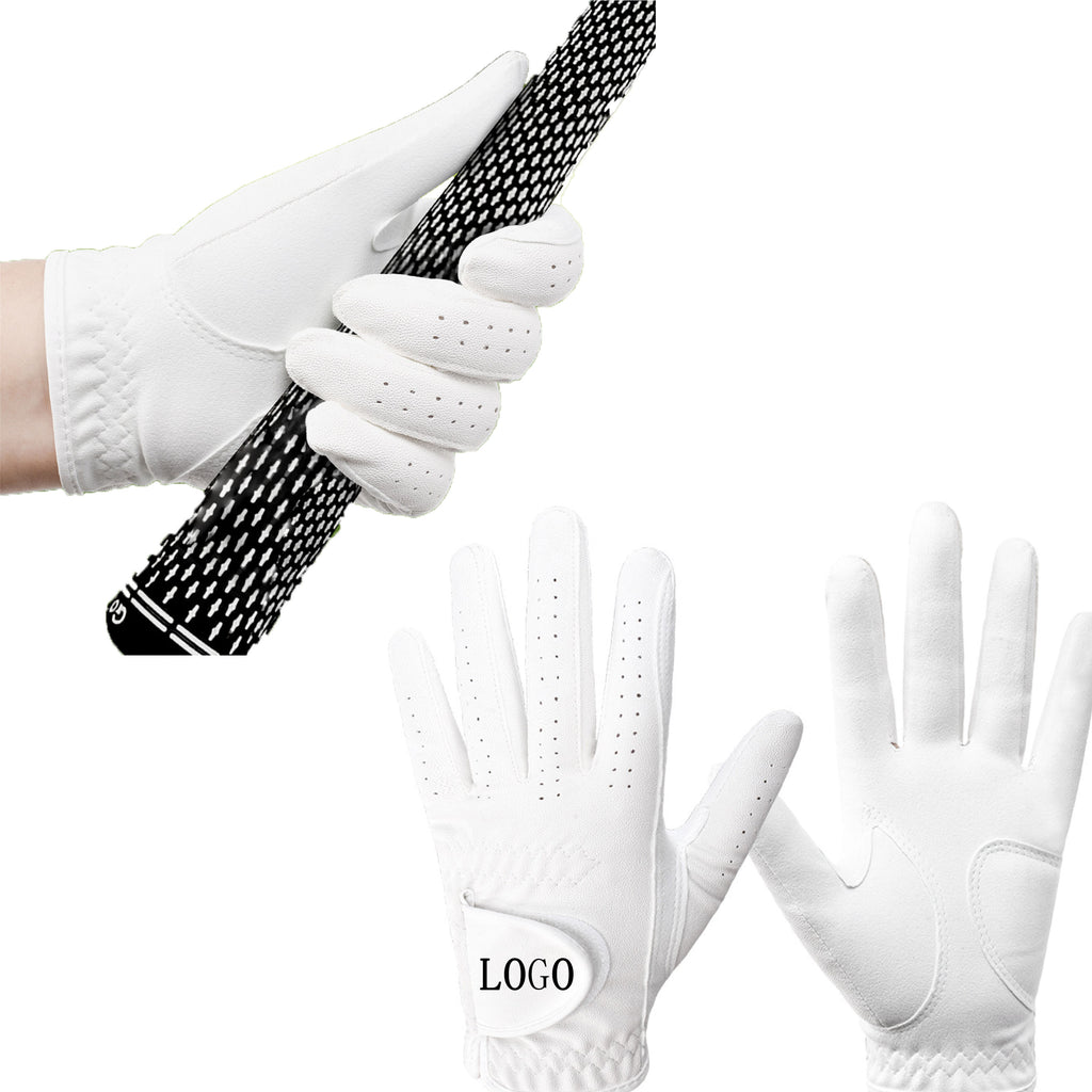 Premium Leather White Golf Gloves