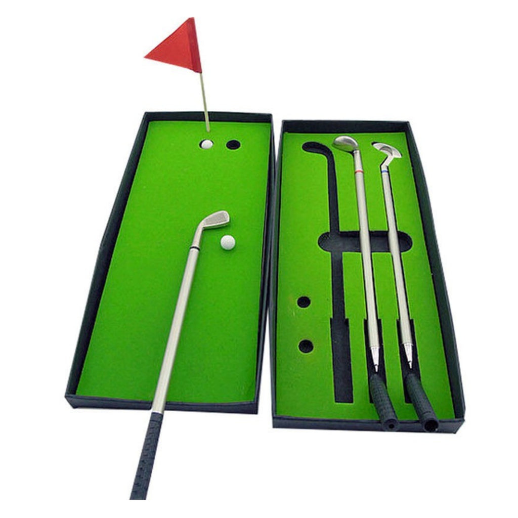 Mini Desktop Golf Ballpoint Pen Set