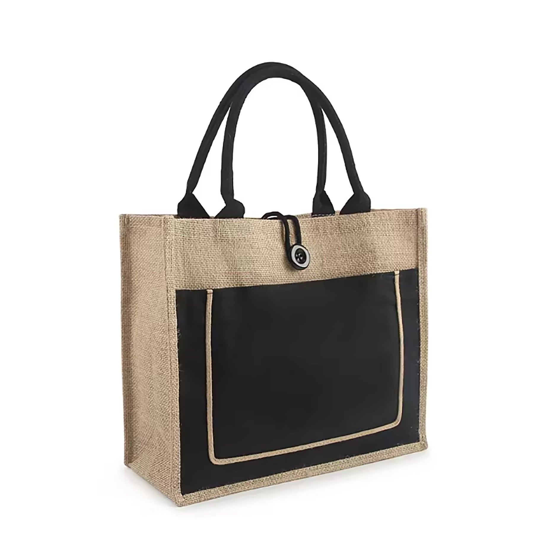 Natural Jute Burlap Tote Bag