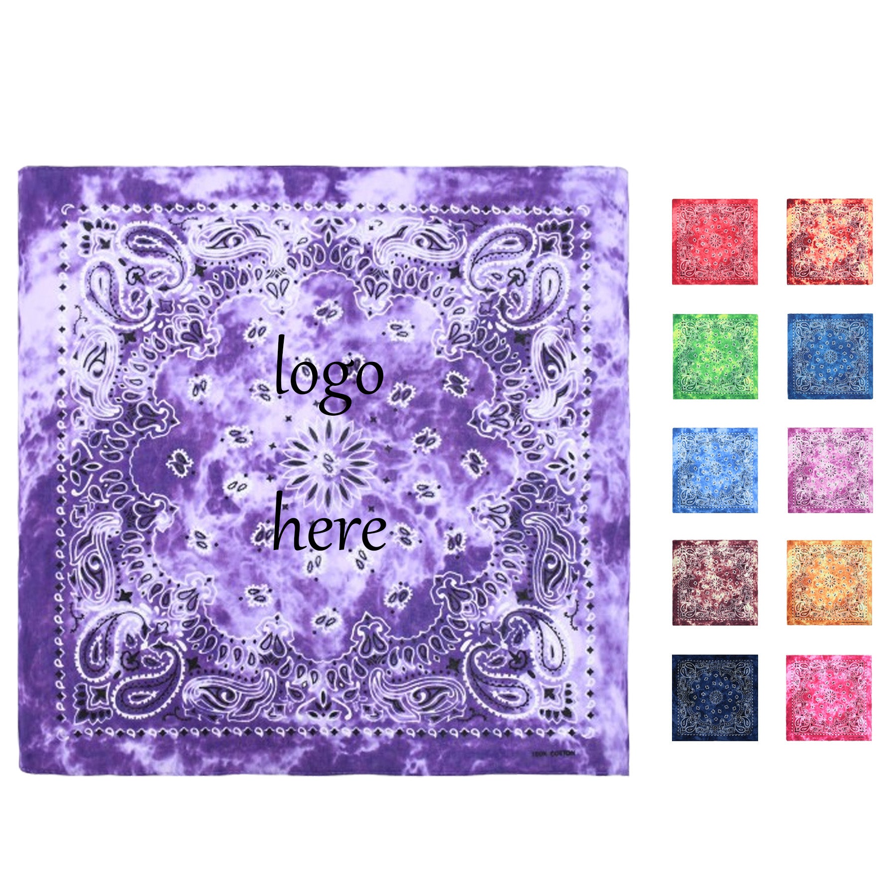 Cotton Square Painted Scarf