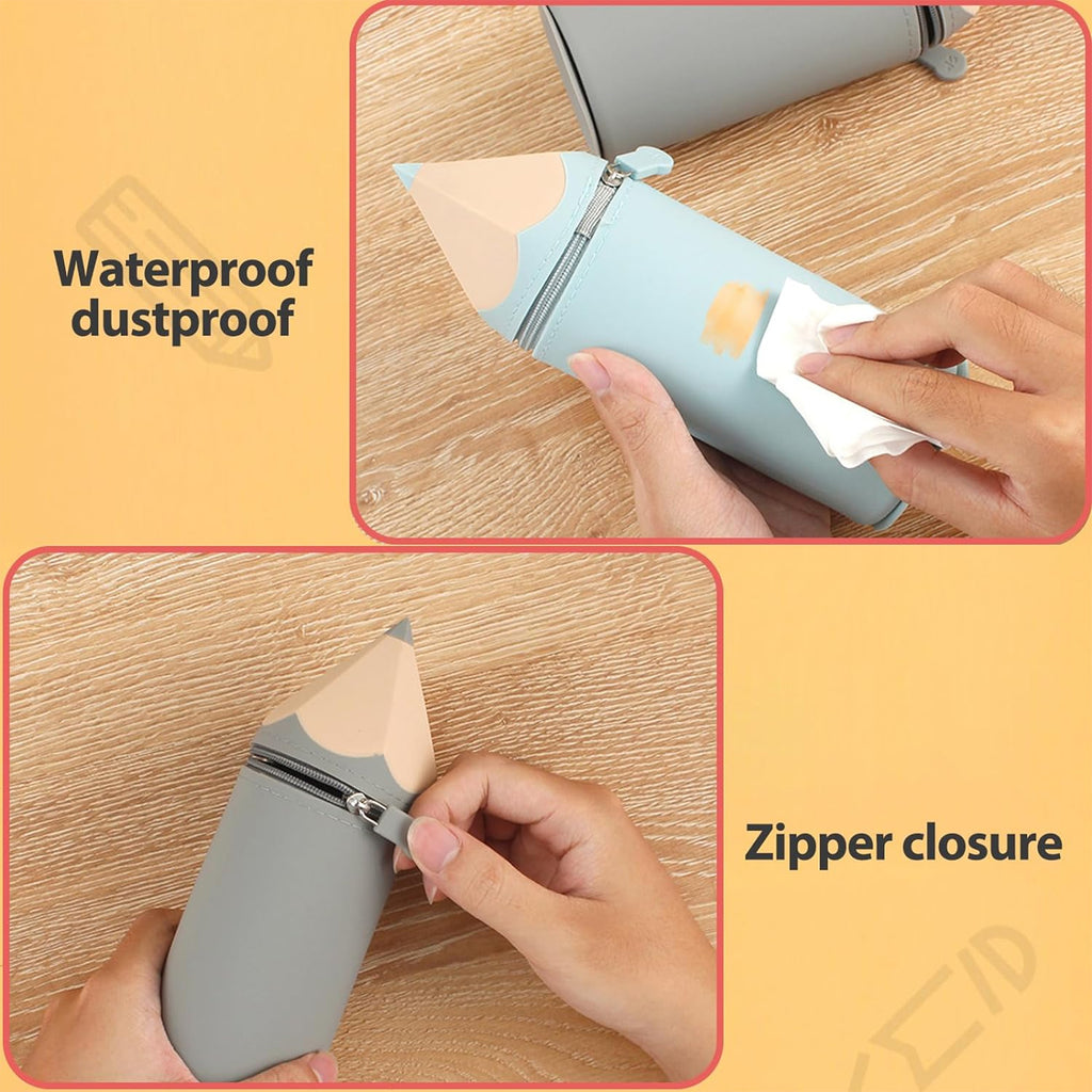 Pencil Shaped Silicone Pencil Pouch