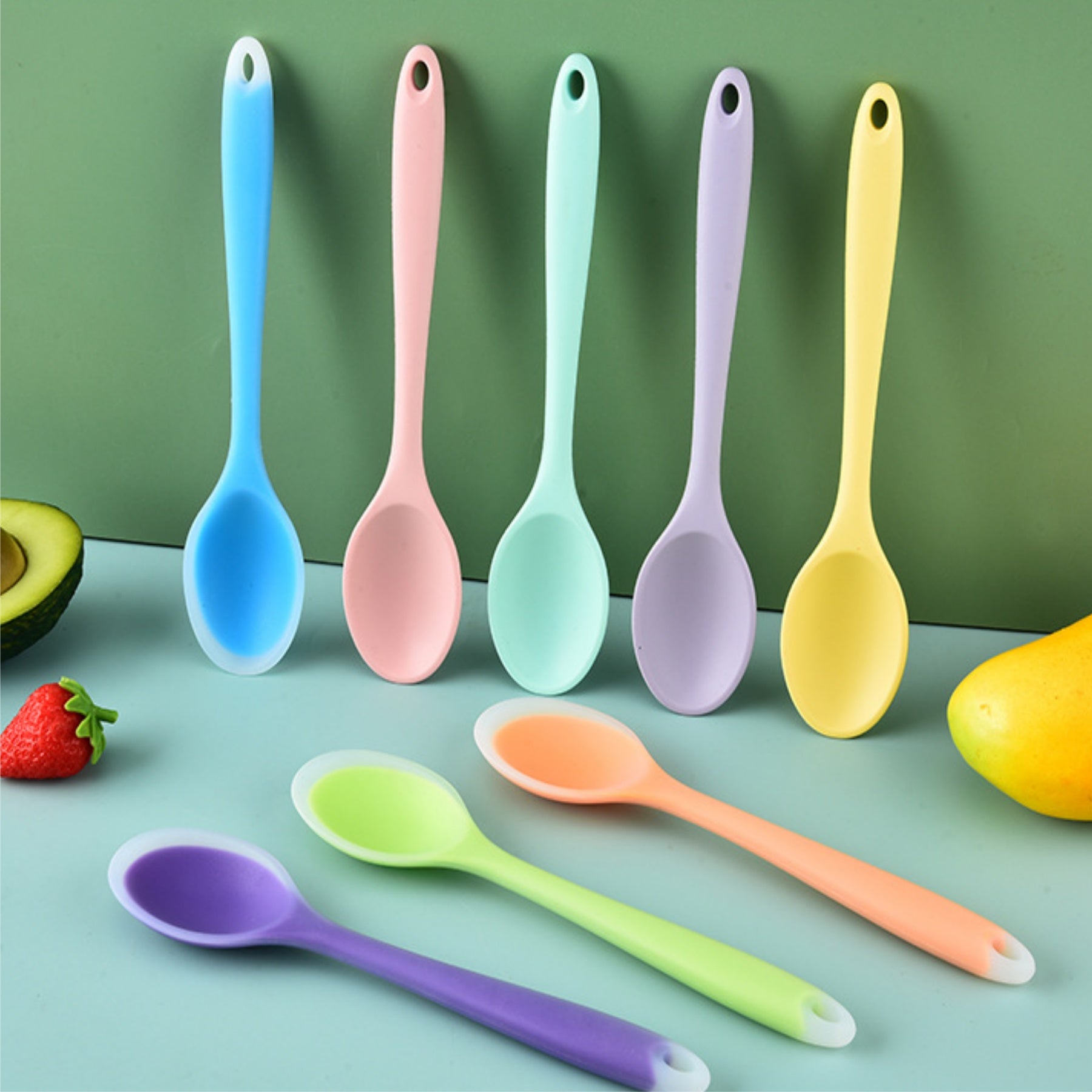 Heat-resistant Silicone Stirring Spoon