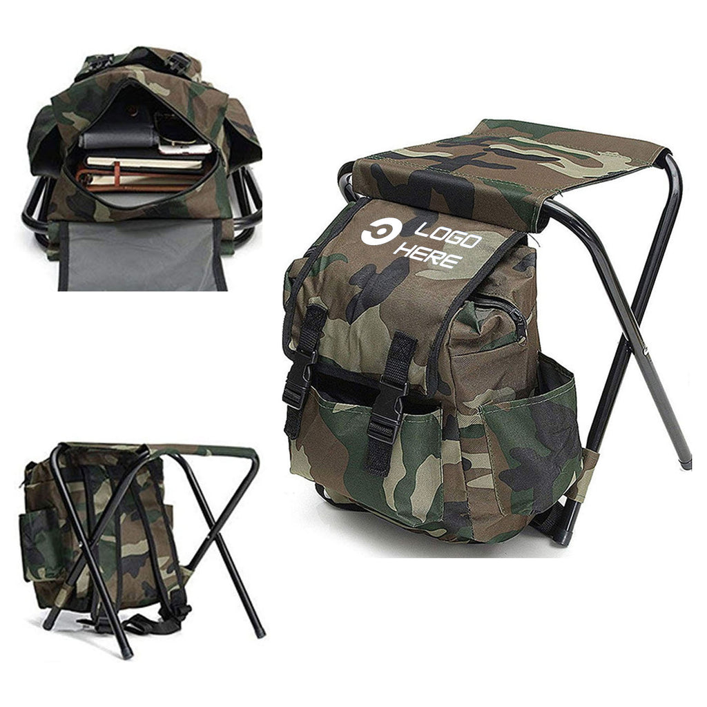 Camouflage Outdoor Portable Backpack Stool