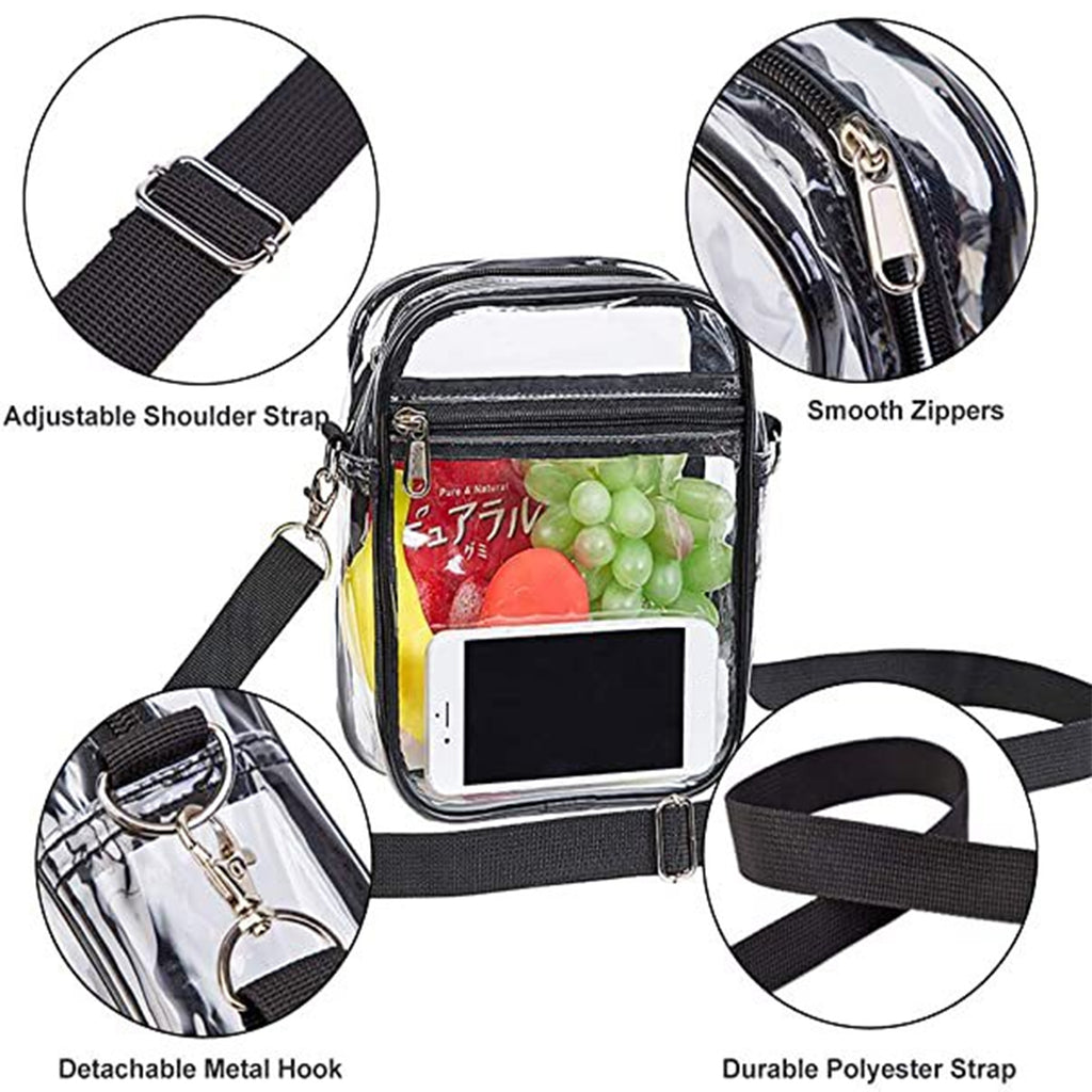 Clear PVC Crossbody Shoulder Bag