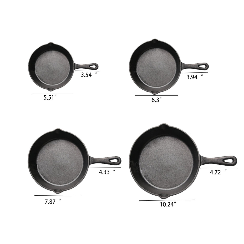 10.25-Inch Cast Iron Frying Pan with Teardrop Handle