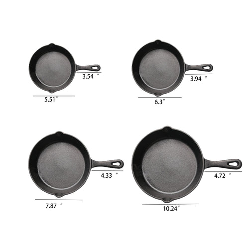 10.25-Inch Cast Iron Frying Pan with Teardrop Handle