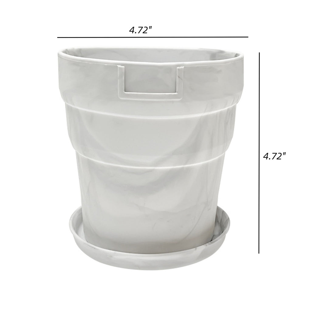 New Style Eco-friendly Silicone Anti-drop Folding Flower Pot with a Tray