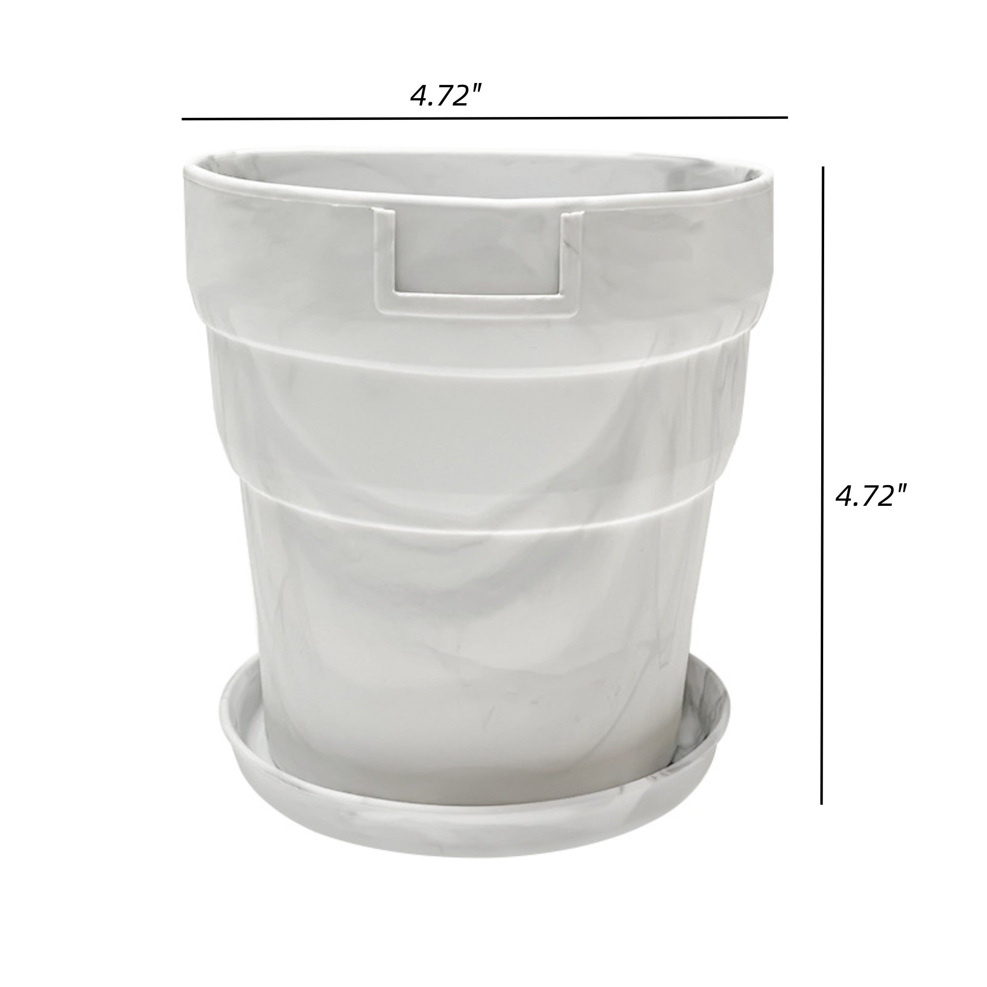 New Style Eco-friendly Silicone Anti-drop Folding Flower Pot with a Tray