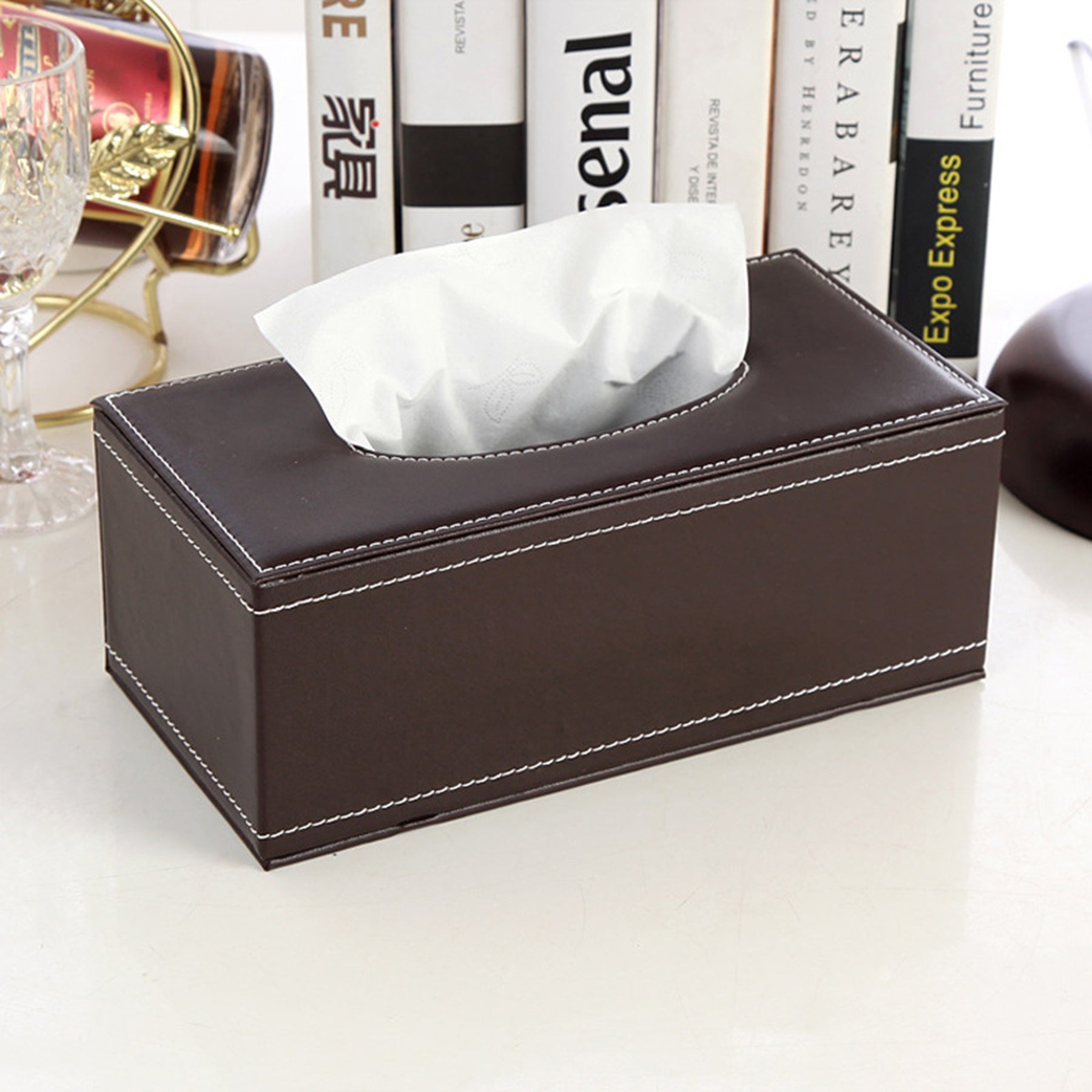 Leather Tissue Box