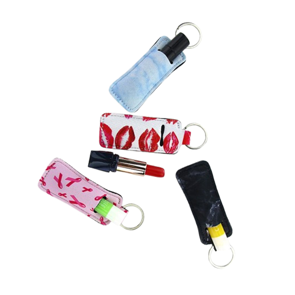 Lipstick Lip Balm Holder Keychain