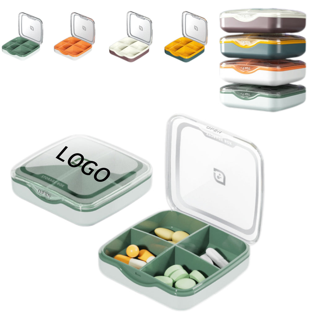 Portable Waterproof Pill Box – 4 Compartments