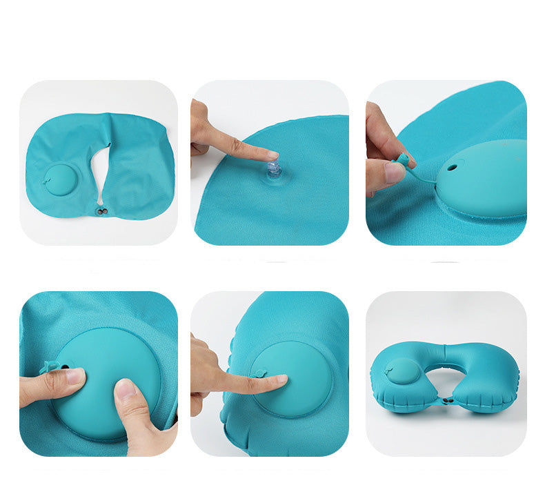 U-Shaped Inflatable Travel Neck Pillow
