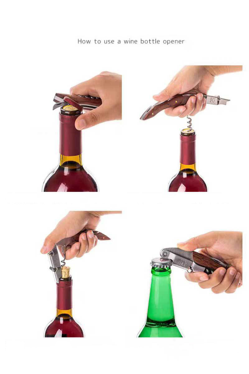 3-In-1 Stainless Steel Wine Bottle Opener