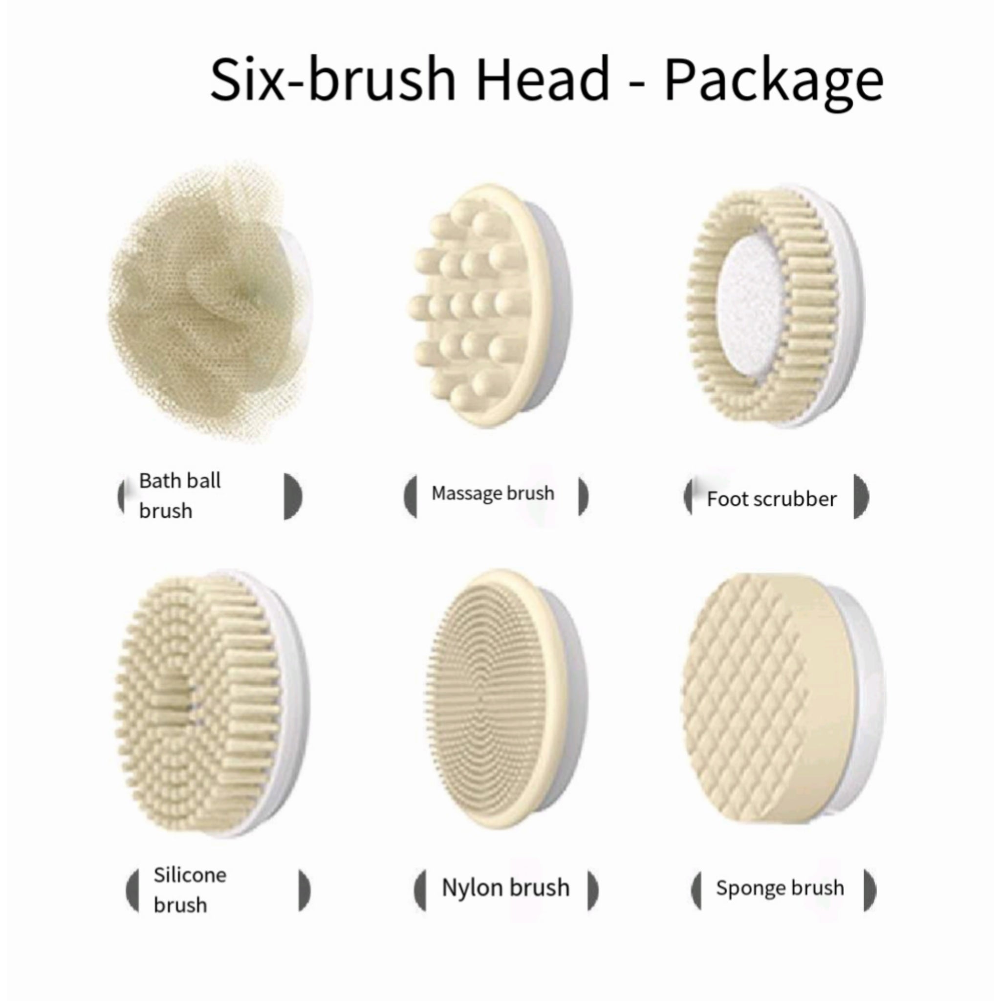 Electric Waterproof Shower Brush Rotating Exfoliating