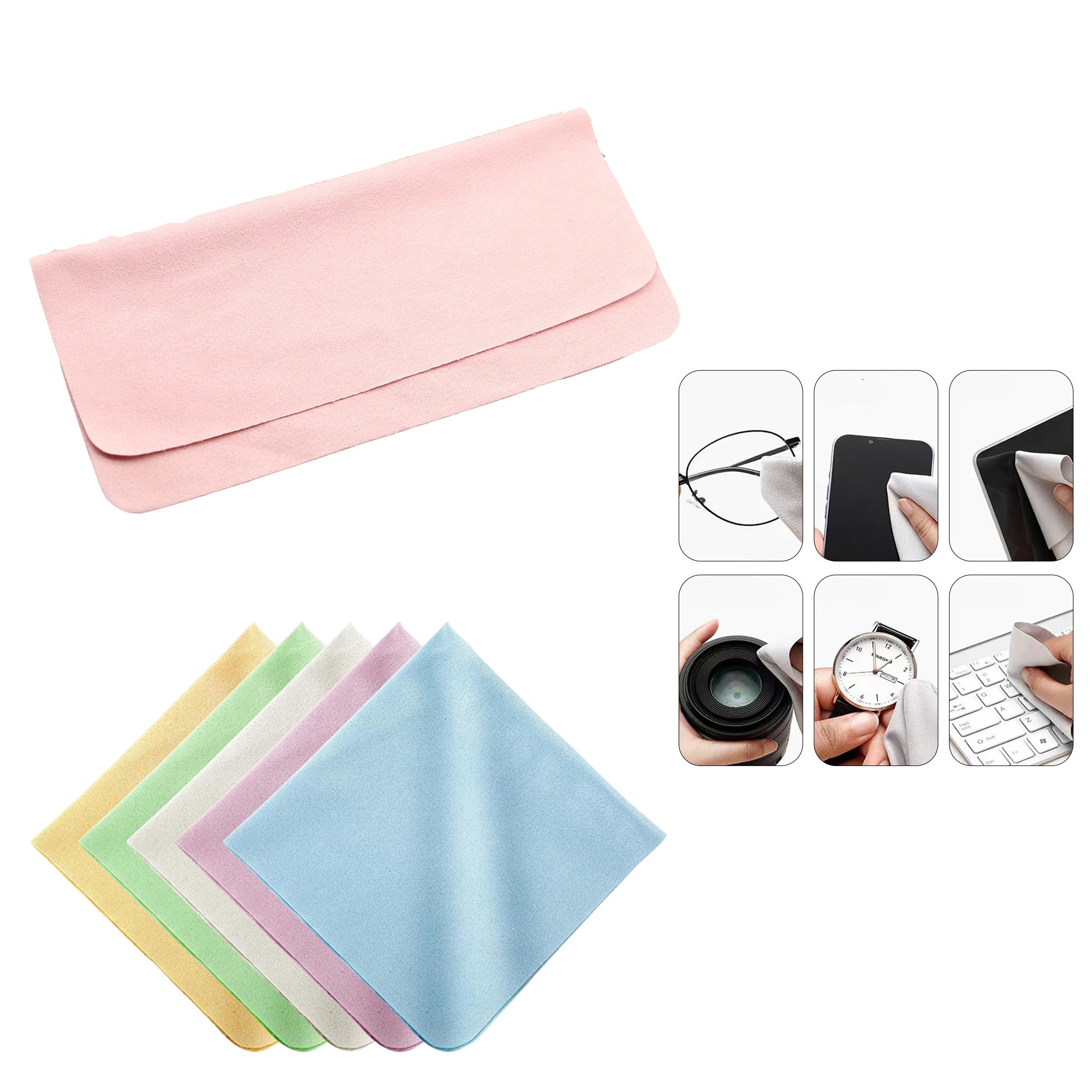 Microfiber Suede Eyeglass Cloth-Lens Cleaning Fabric