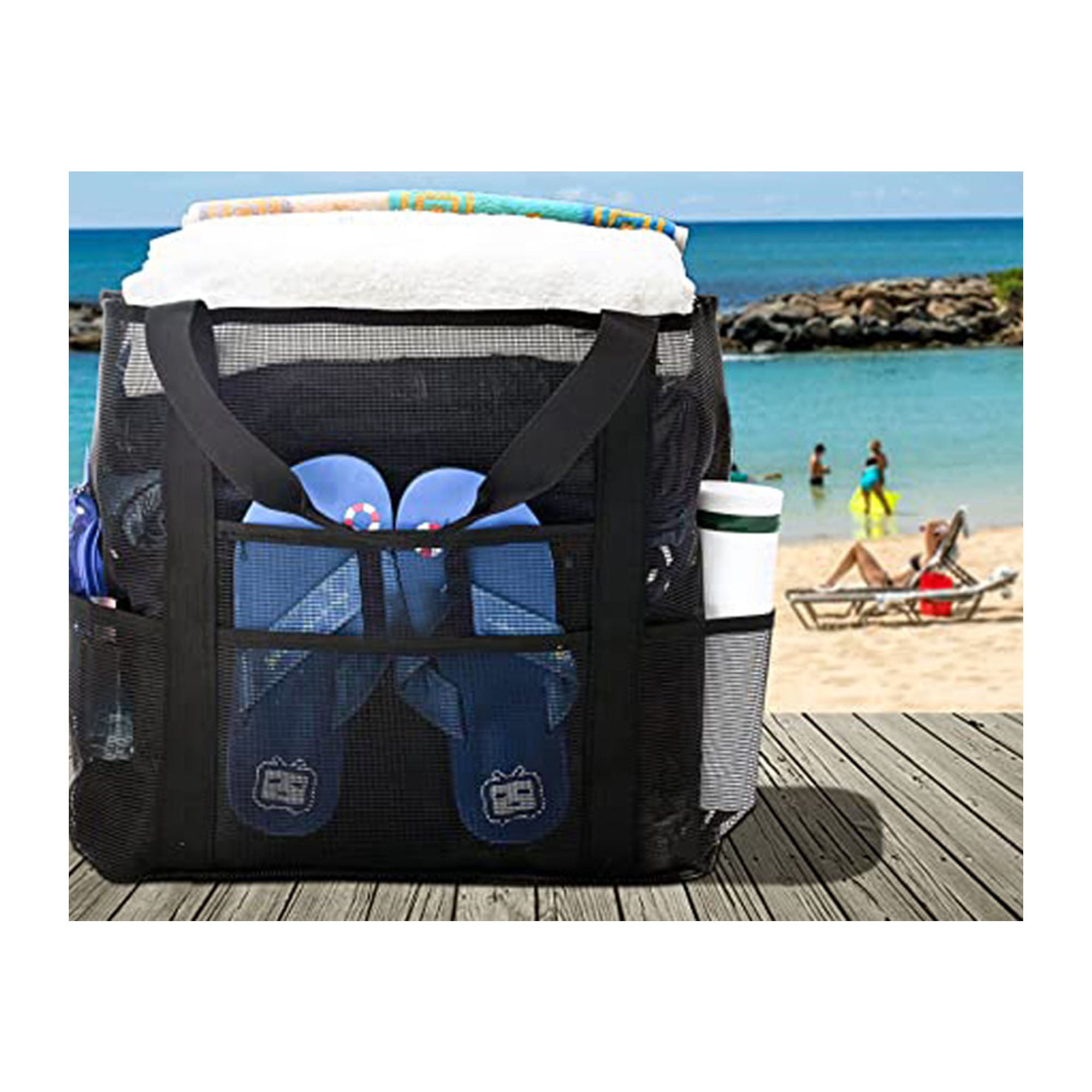 Mesh Beach Bag Over-Sized Tote
