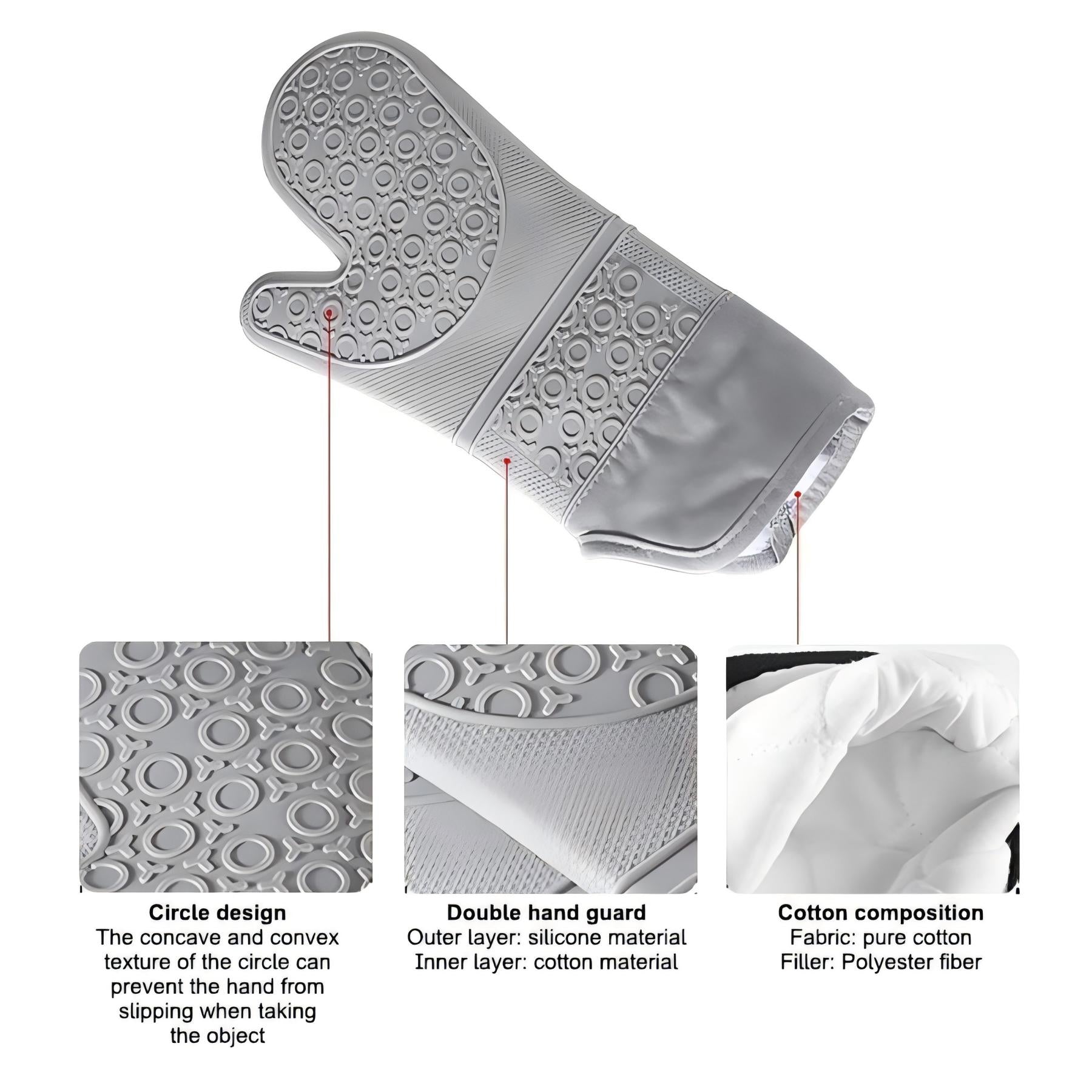 Soft Silicone Oven Mitts