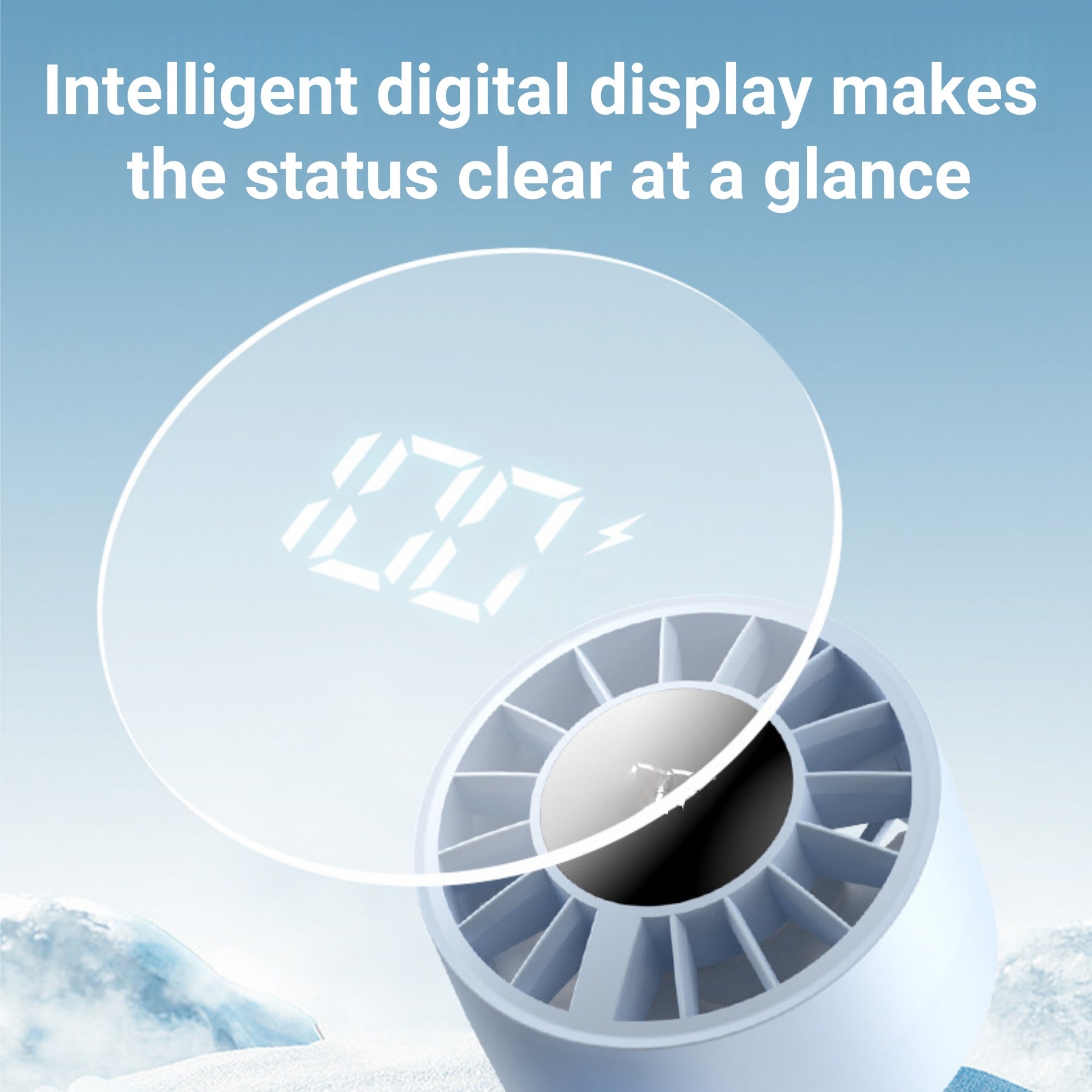 Digital - Display Folding Desktop Fan