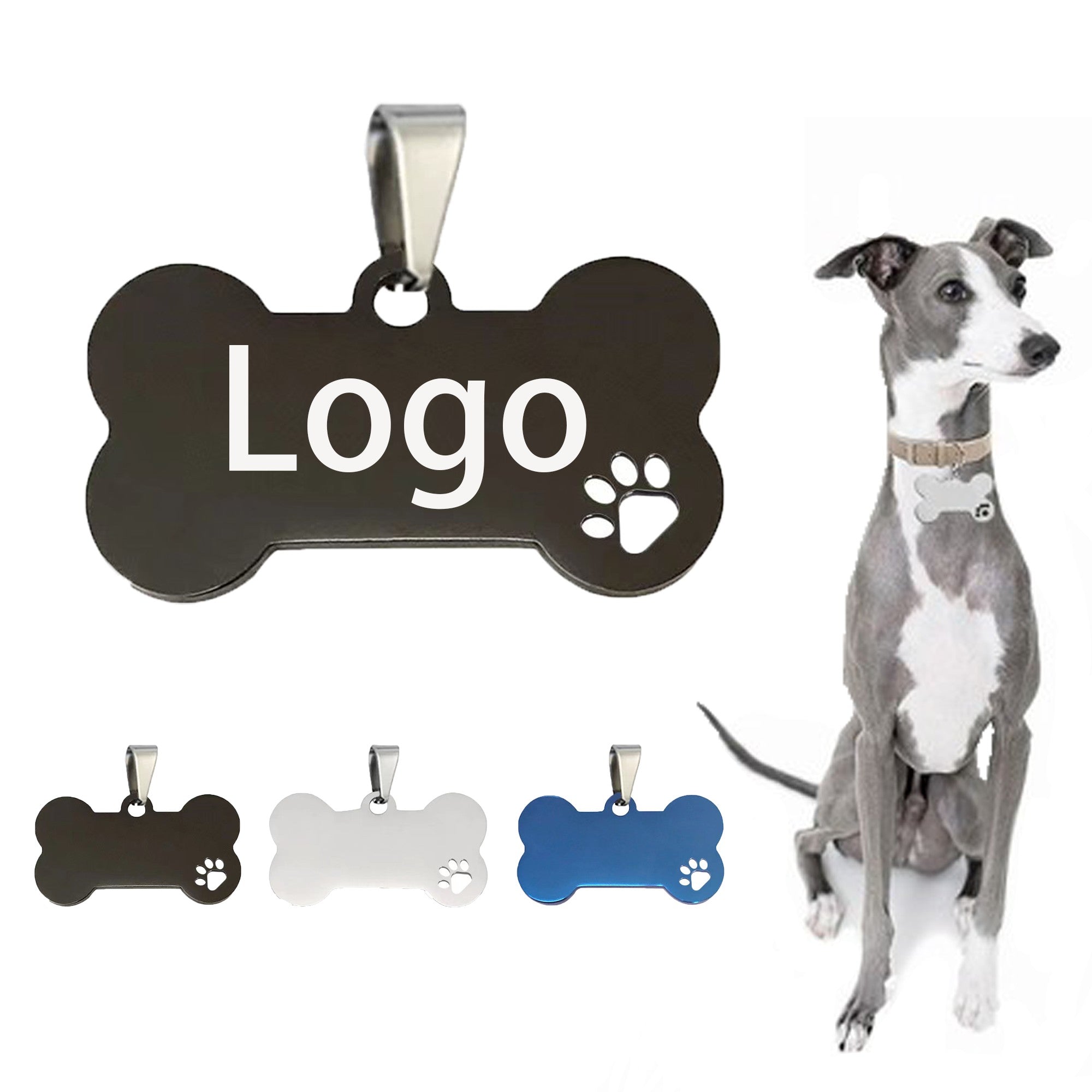 PawBone Hollow Stainless Pet Tag
