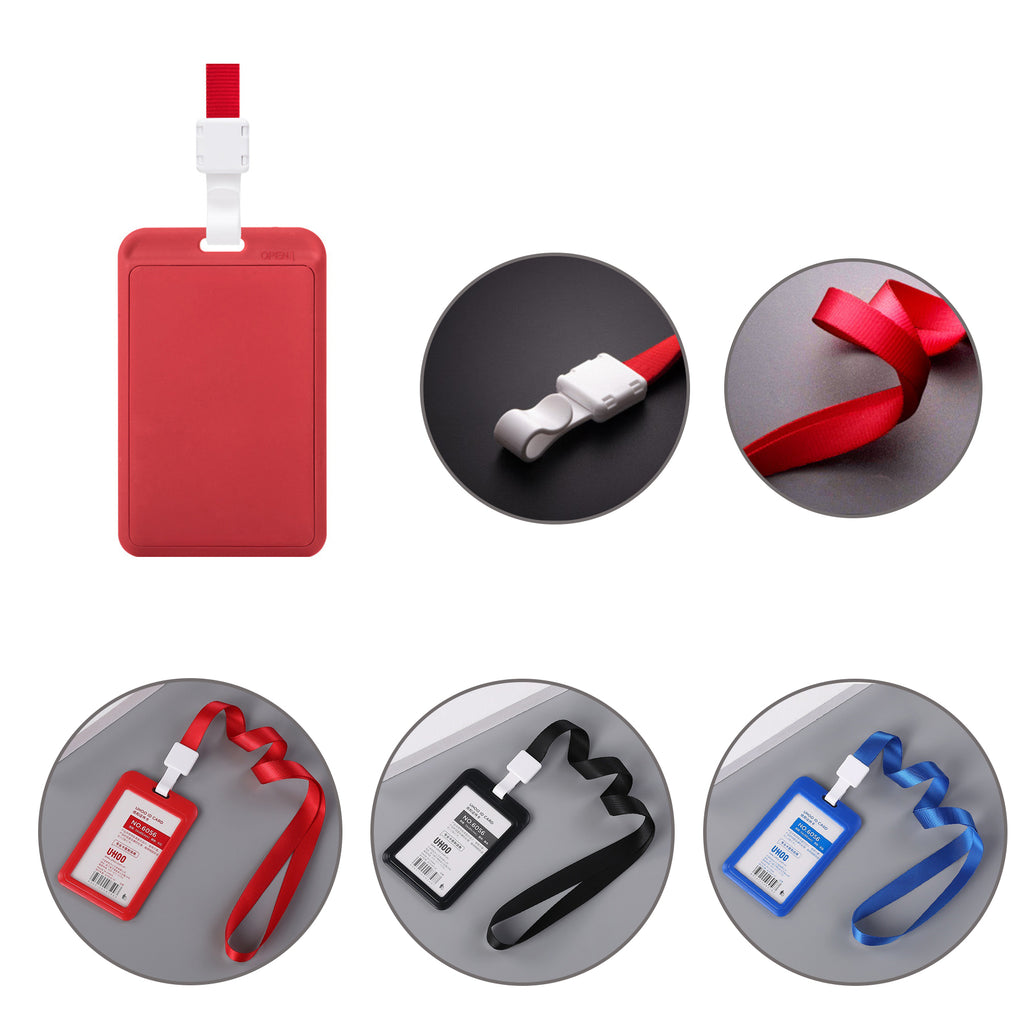 Vertical ID Badge Holder with Card Sleeve