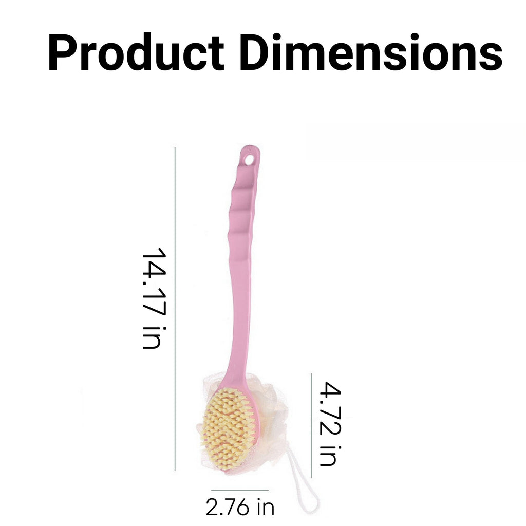 Long - Handled Soft - Bristle Bath Scrubber