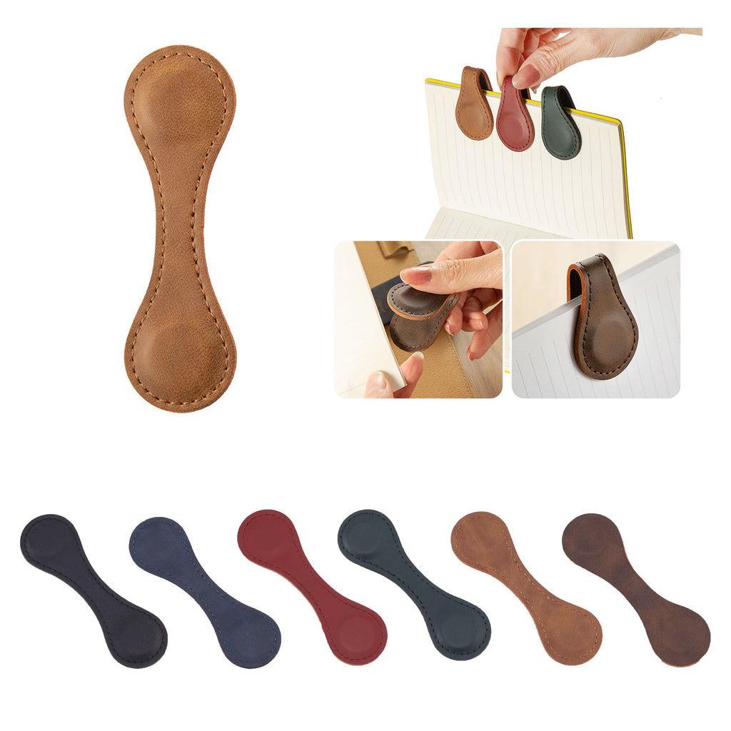 Magnetic Leather Bookmarks