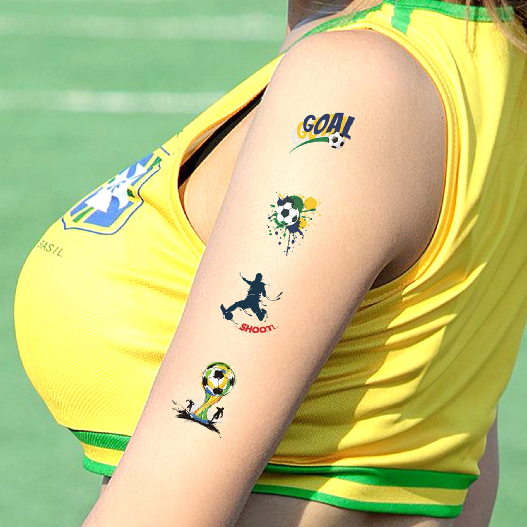 Customizable Football Fan Temporary Tattoos Body Stickers