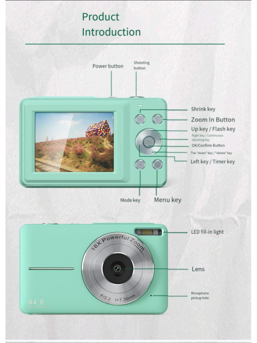 High Definition Digital Beauty Enabled Student Camera