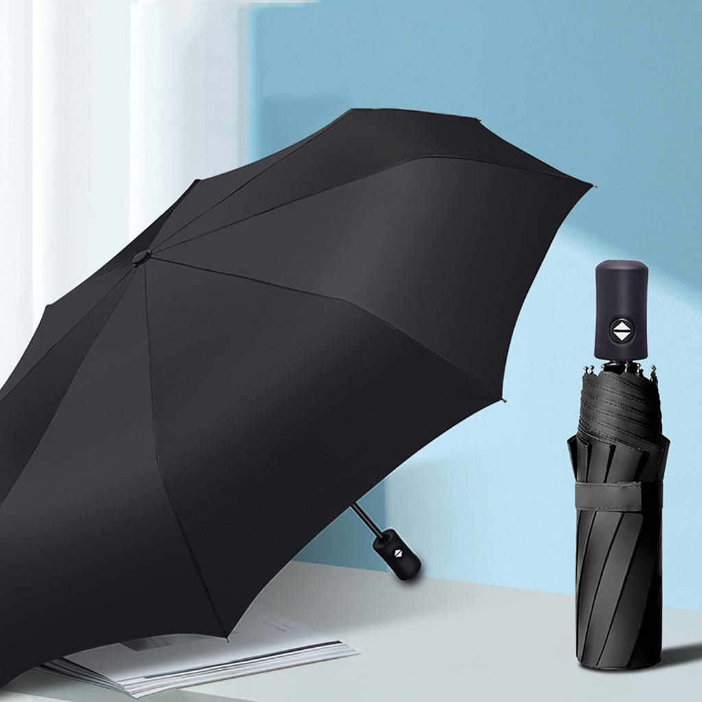 8 Ribs Portable Automatic Light Folding Rain Umbrella