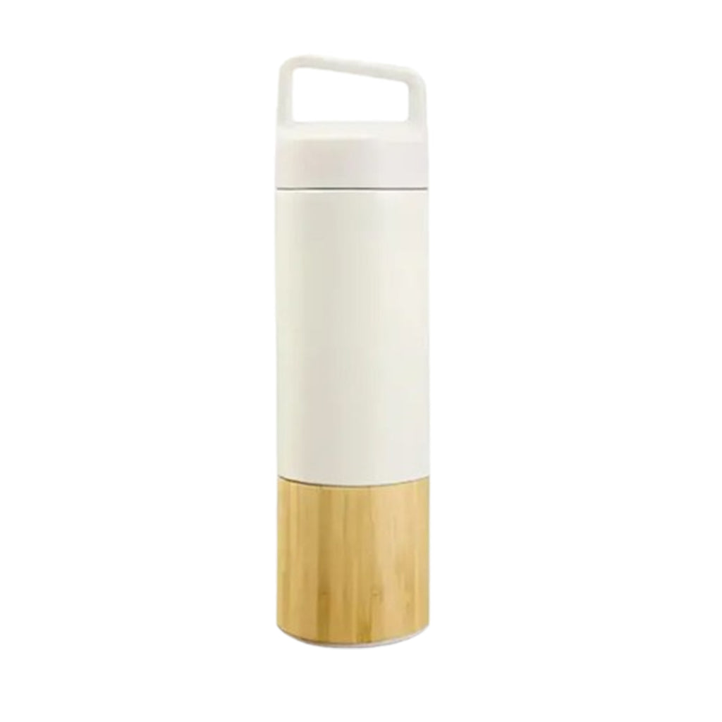 20 Oz Bamboo Stainless Steel Insulated Tumbler With Handle