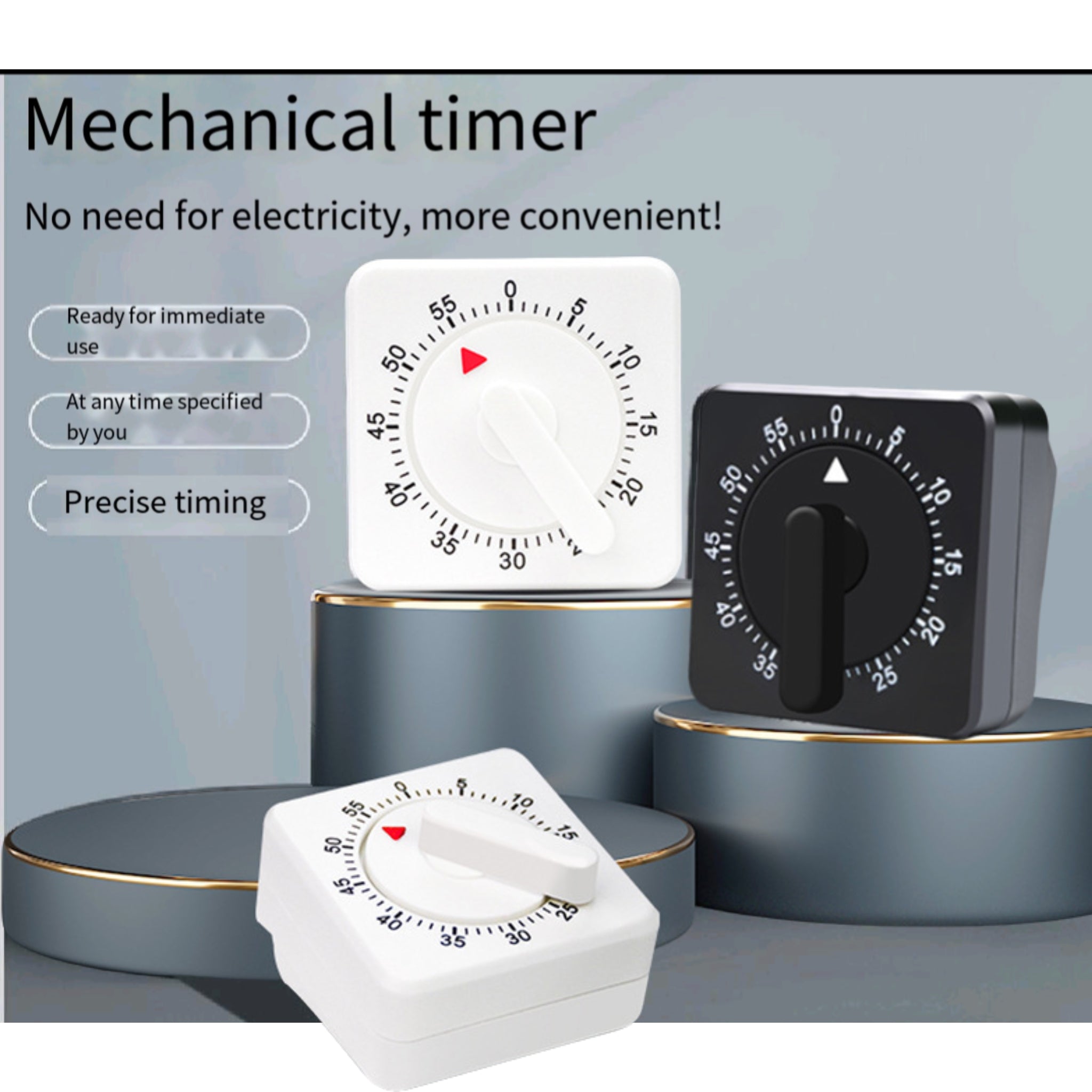 60Min Mechanical Multi - Scene Timer For ADHD Focus