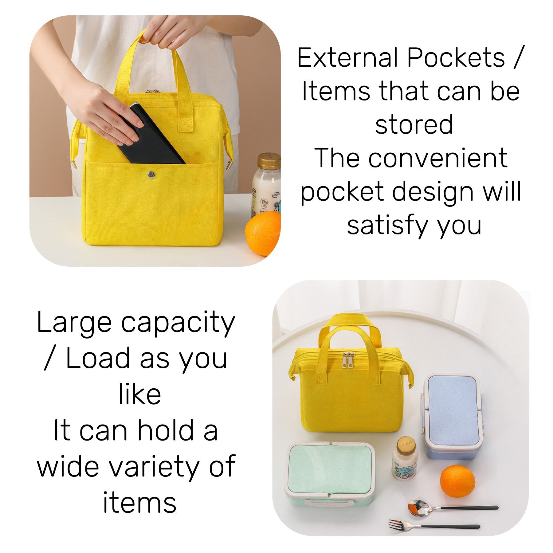 Portable And Large-Capacity Macaron-Colored Ice Bag