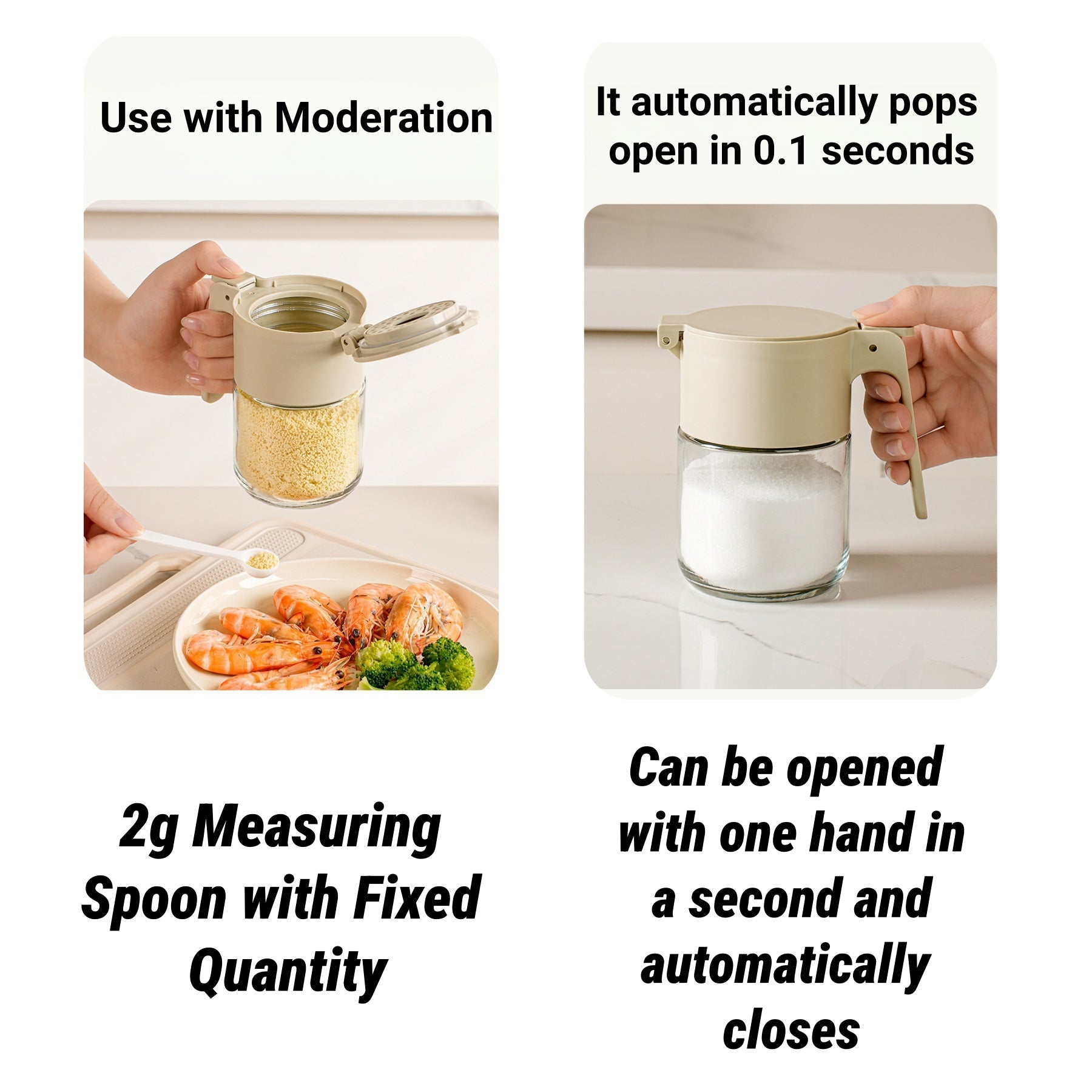 Glass Moisture - proof Seasoning Jars