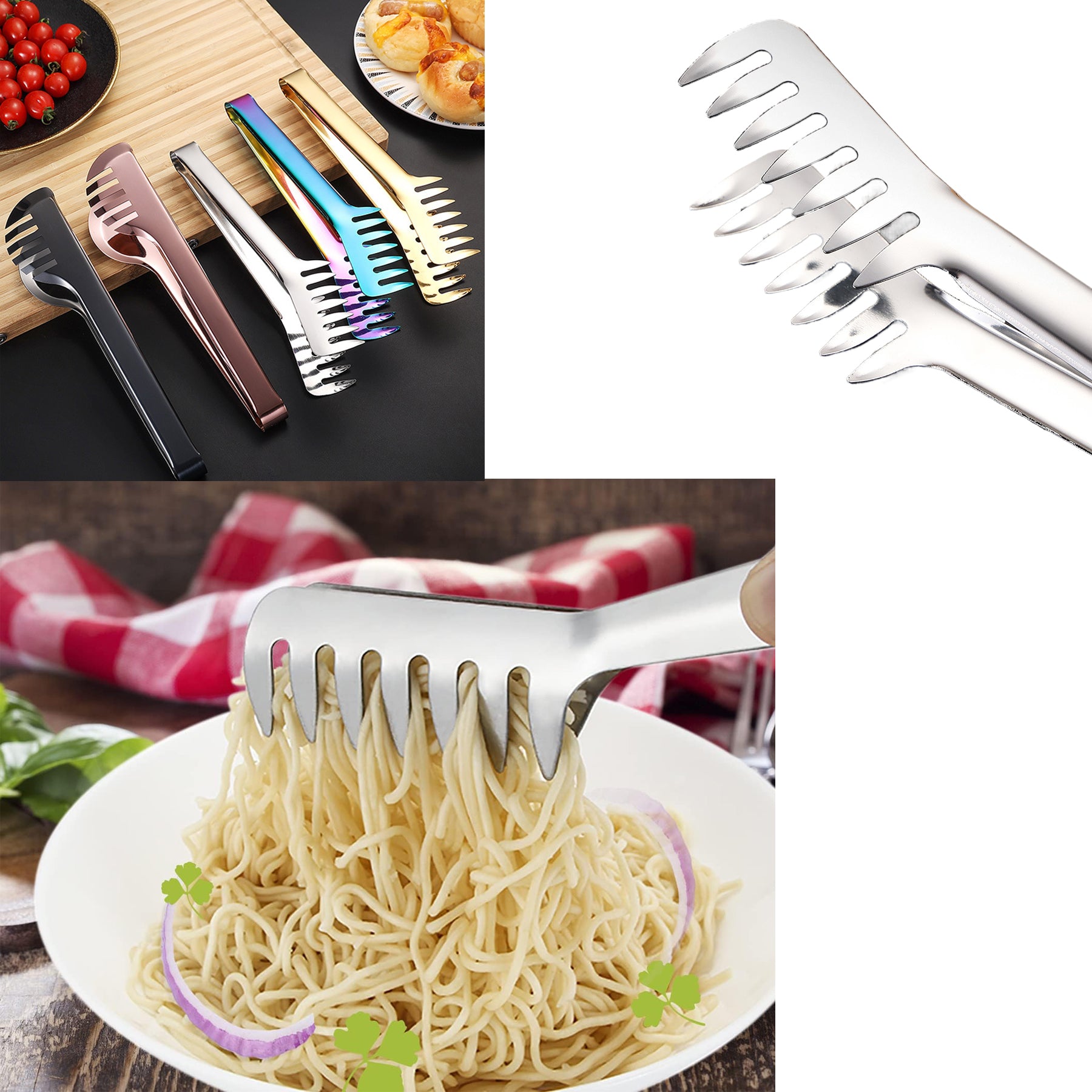 Stainless Steel Pasta Tongs