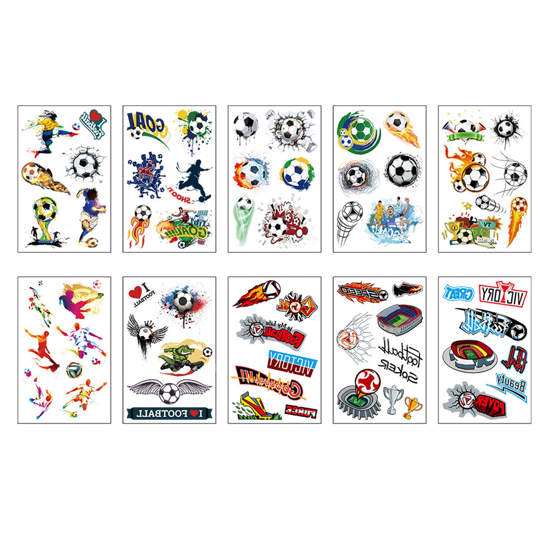 Customizable Football Fan Temporary Tattoos Body Stickers