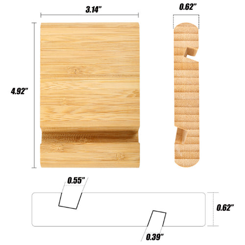 Bamboo Cell Phone Desktop Stand