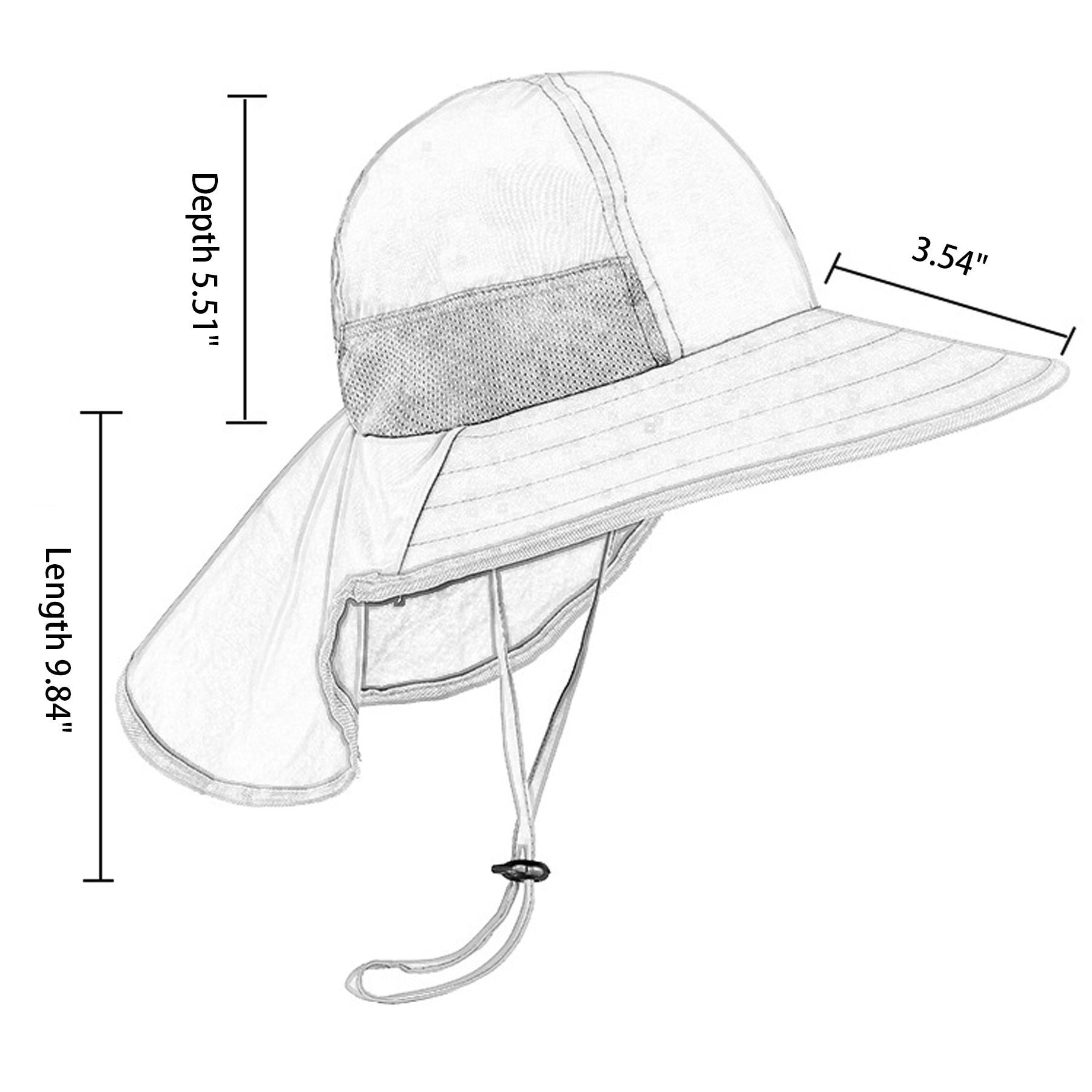 Children's Fisherman Hat With Neck Flap