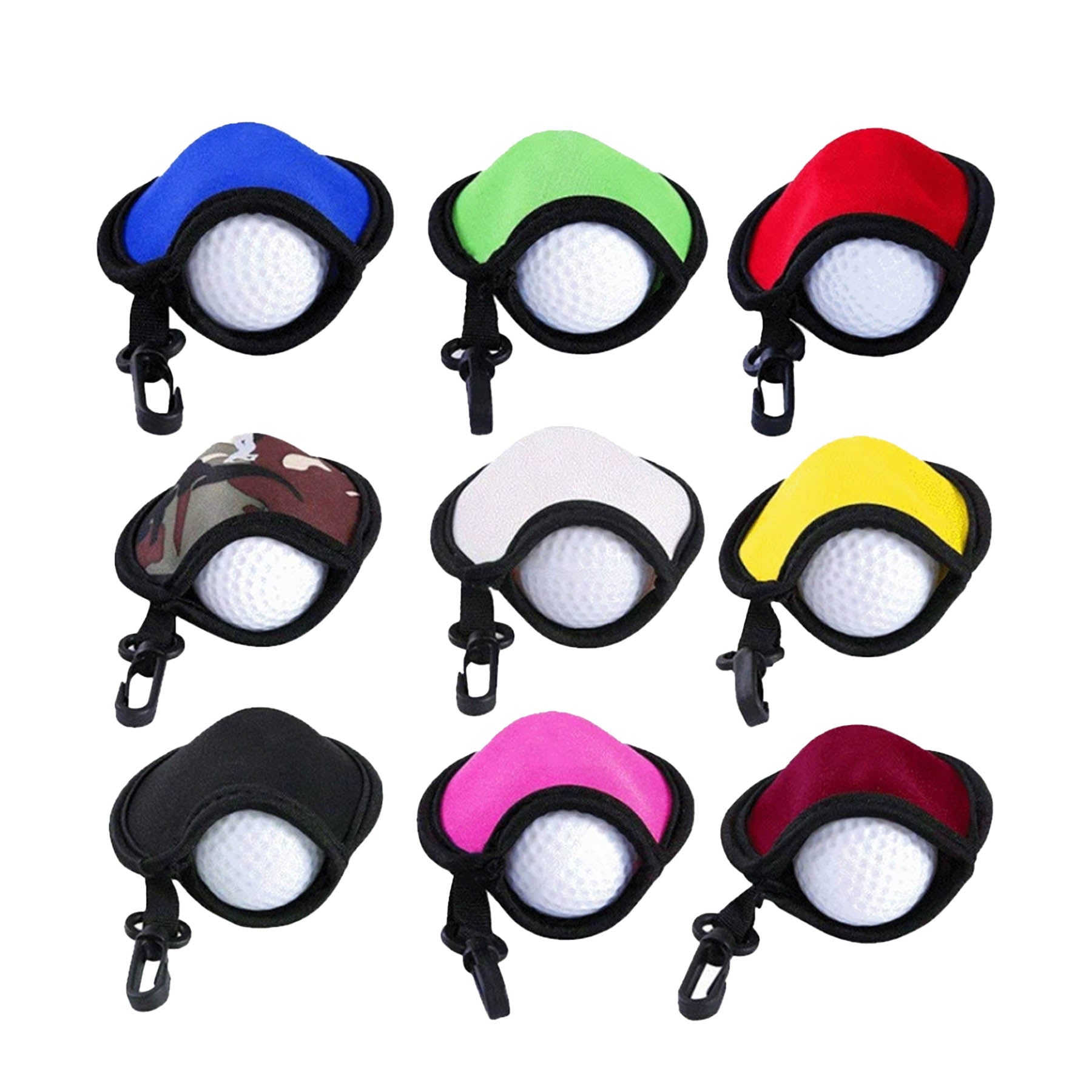 Golf Ball Sleeve Pouch Clip Bag