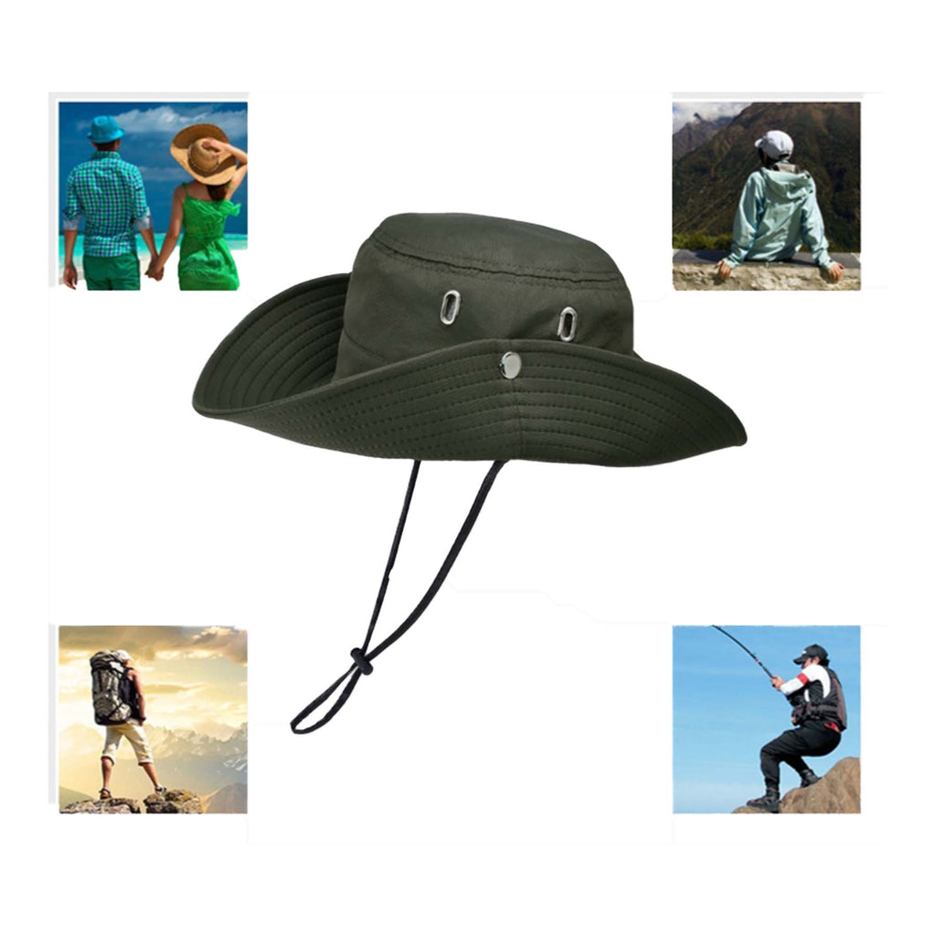 Large Brimmed Fisherman'S Hat With Buckle